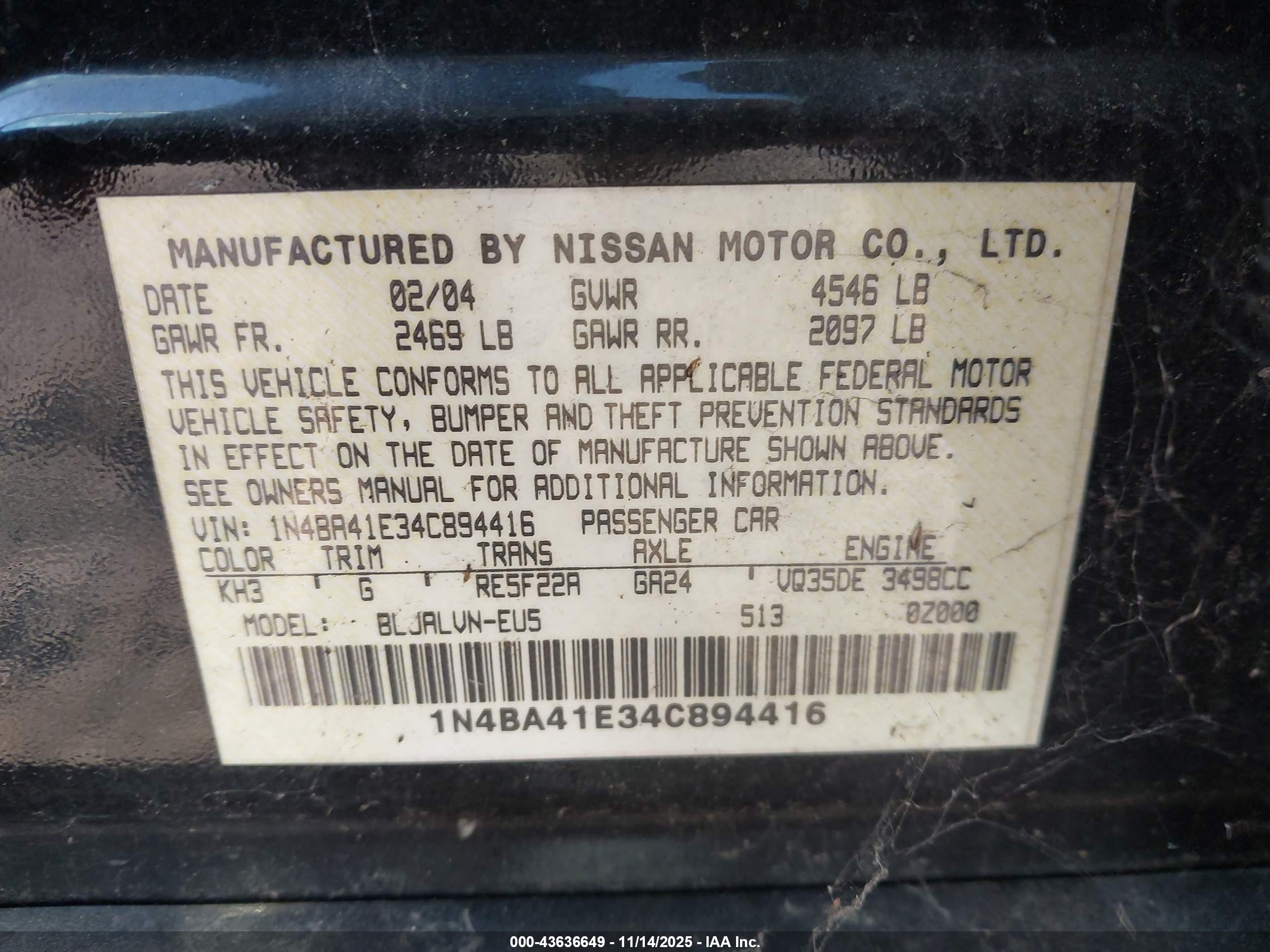 NISSAN MAXIMA image 9