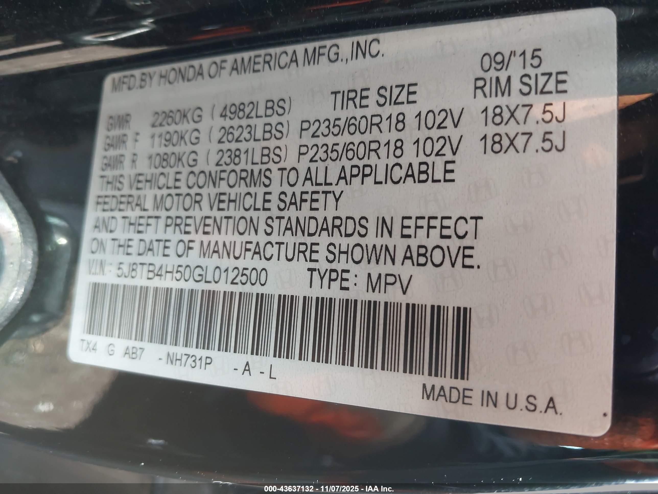 ACURA RDX image 9