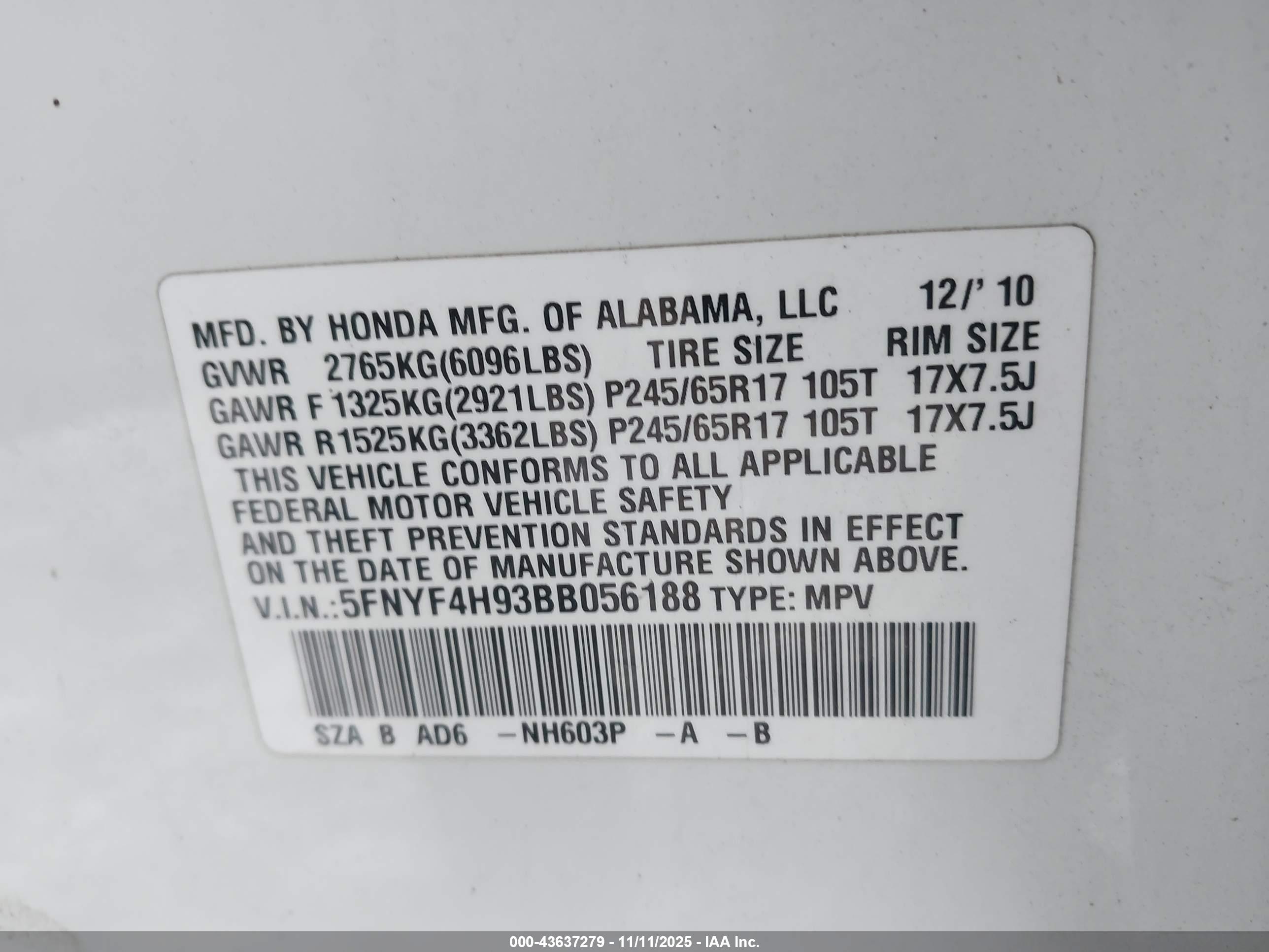 HONDA PILOT image 9