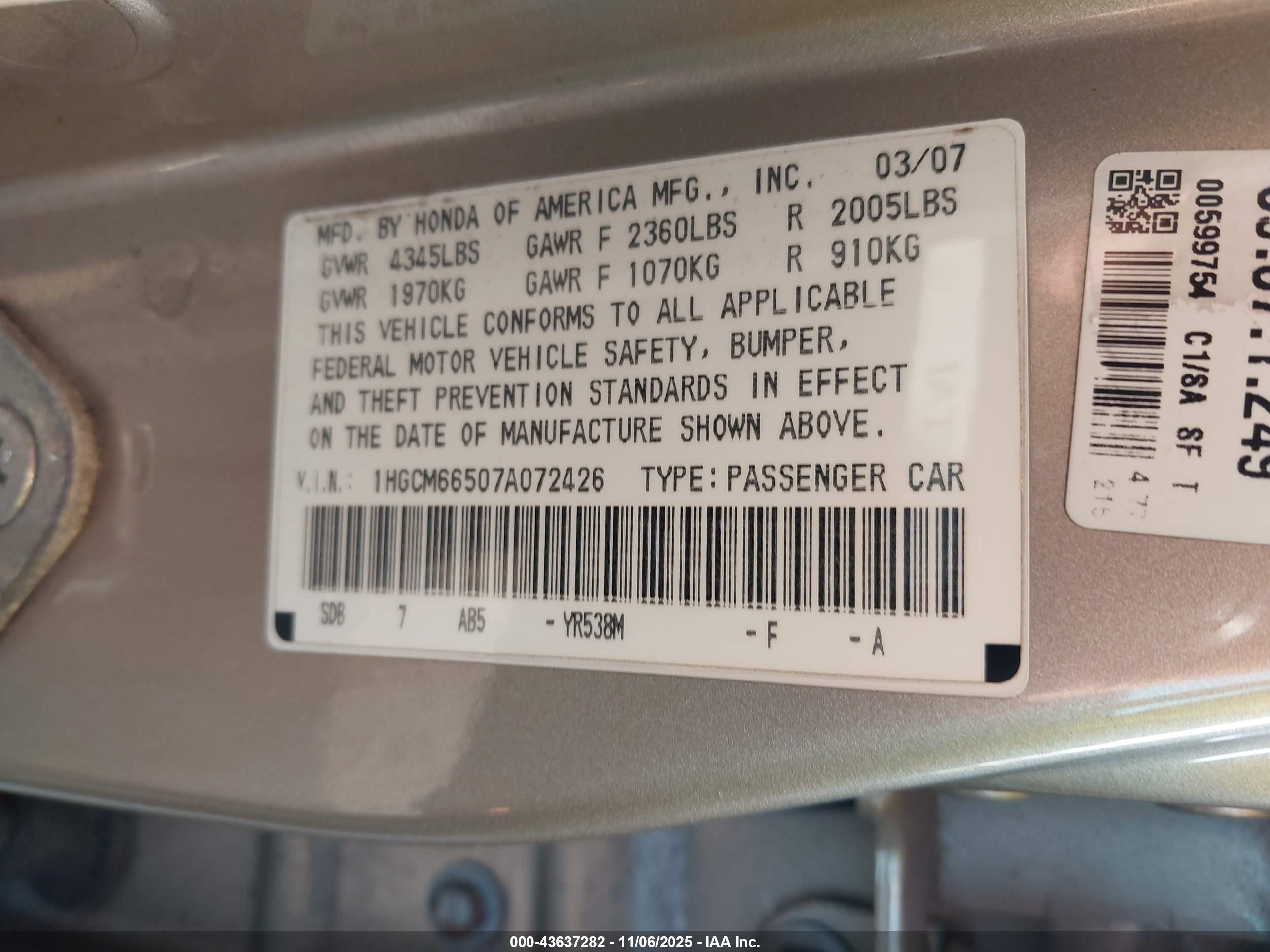 HONDA ACCORD image 9