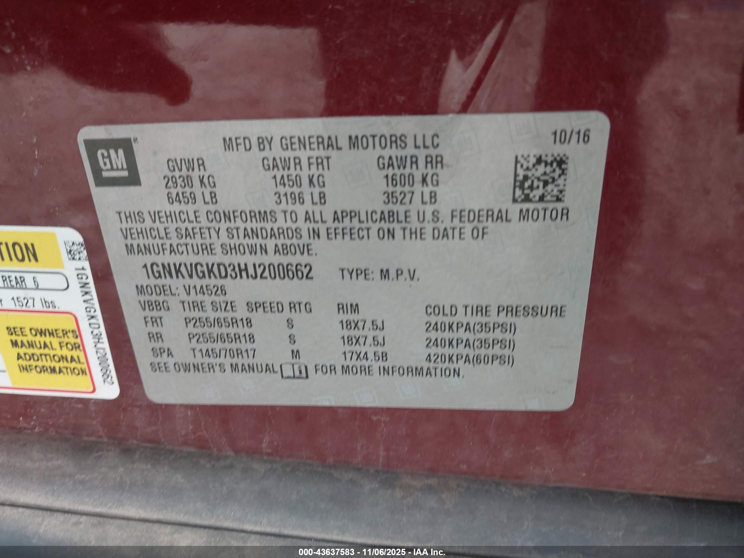 CHEVROLET TRAVERSE image 9