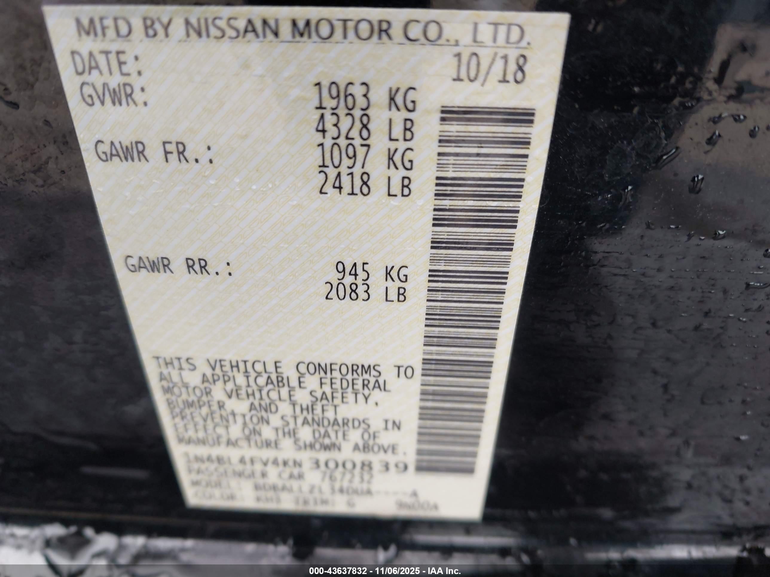 NISSAN ALTIMA image 9