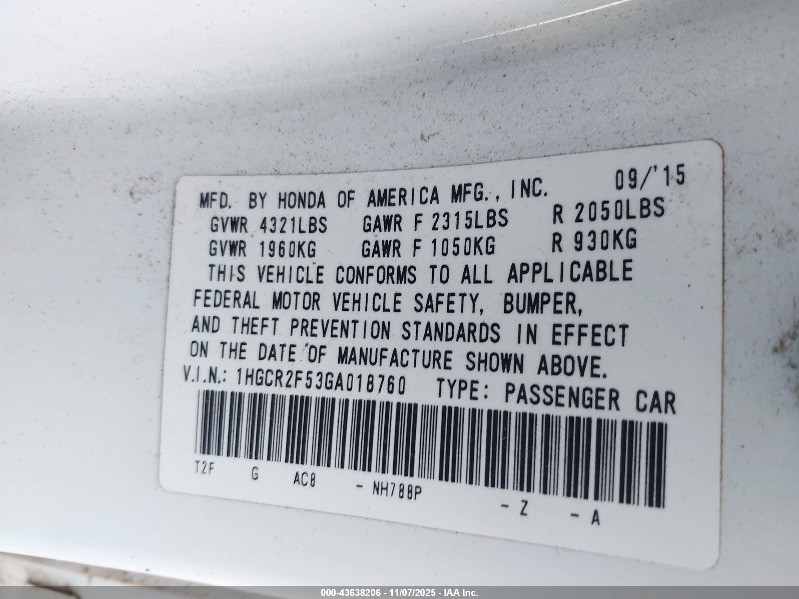 HONDA ACCORD image 9