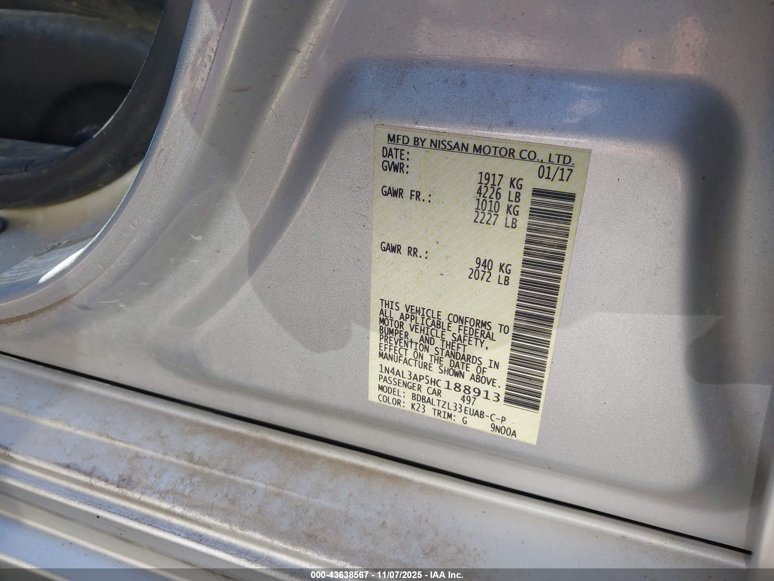 NISSAN ALTIMA image 9