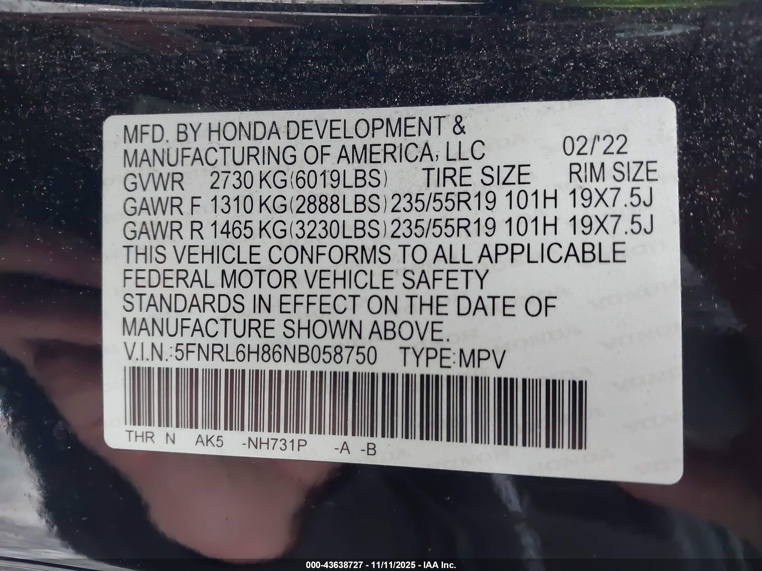 HONDA ODYSSEY image 9