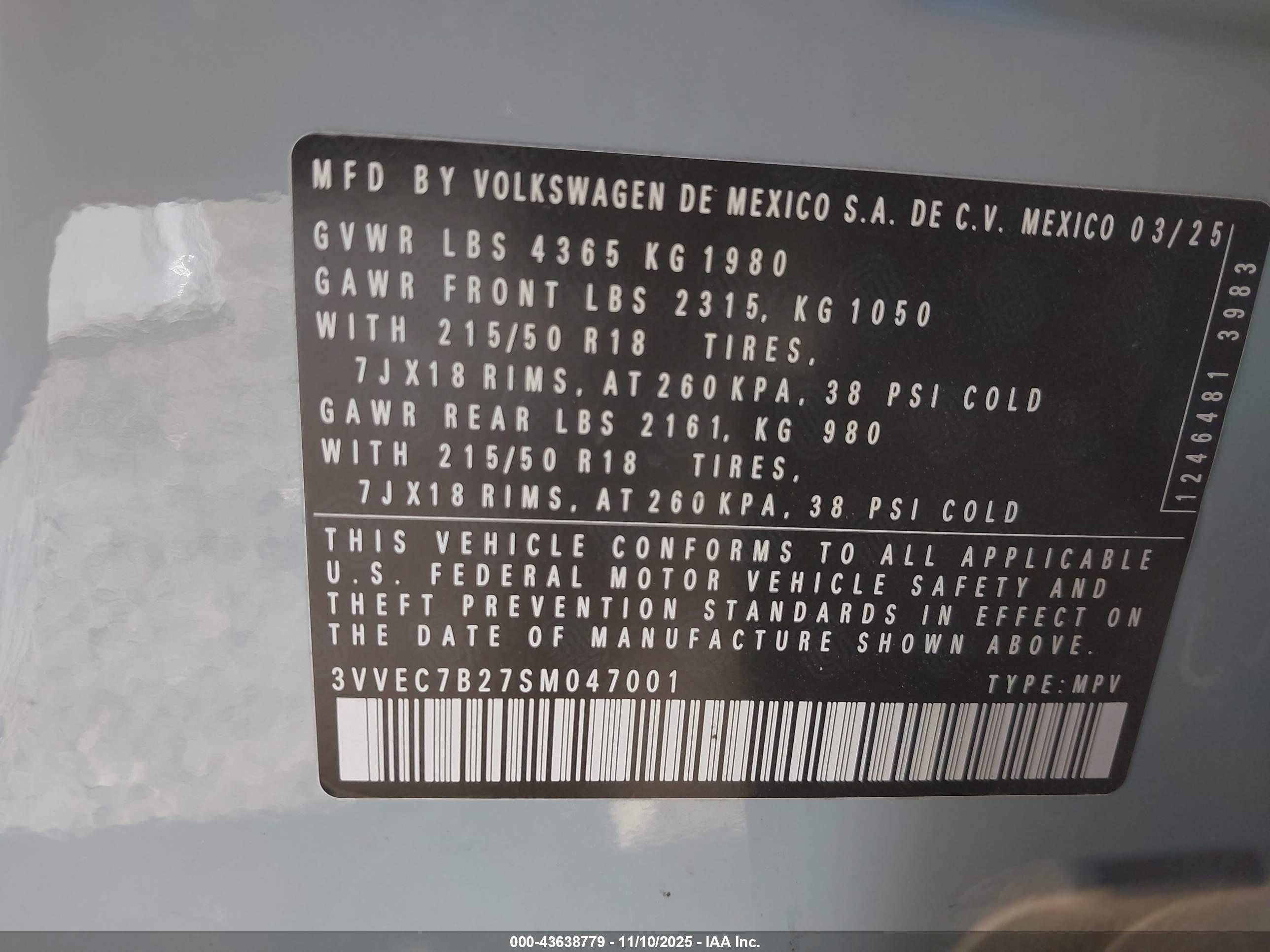 VOLKSWAGEN TAOS image 9
