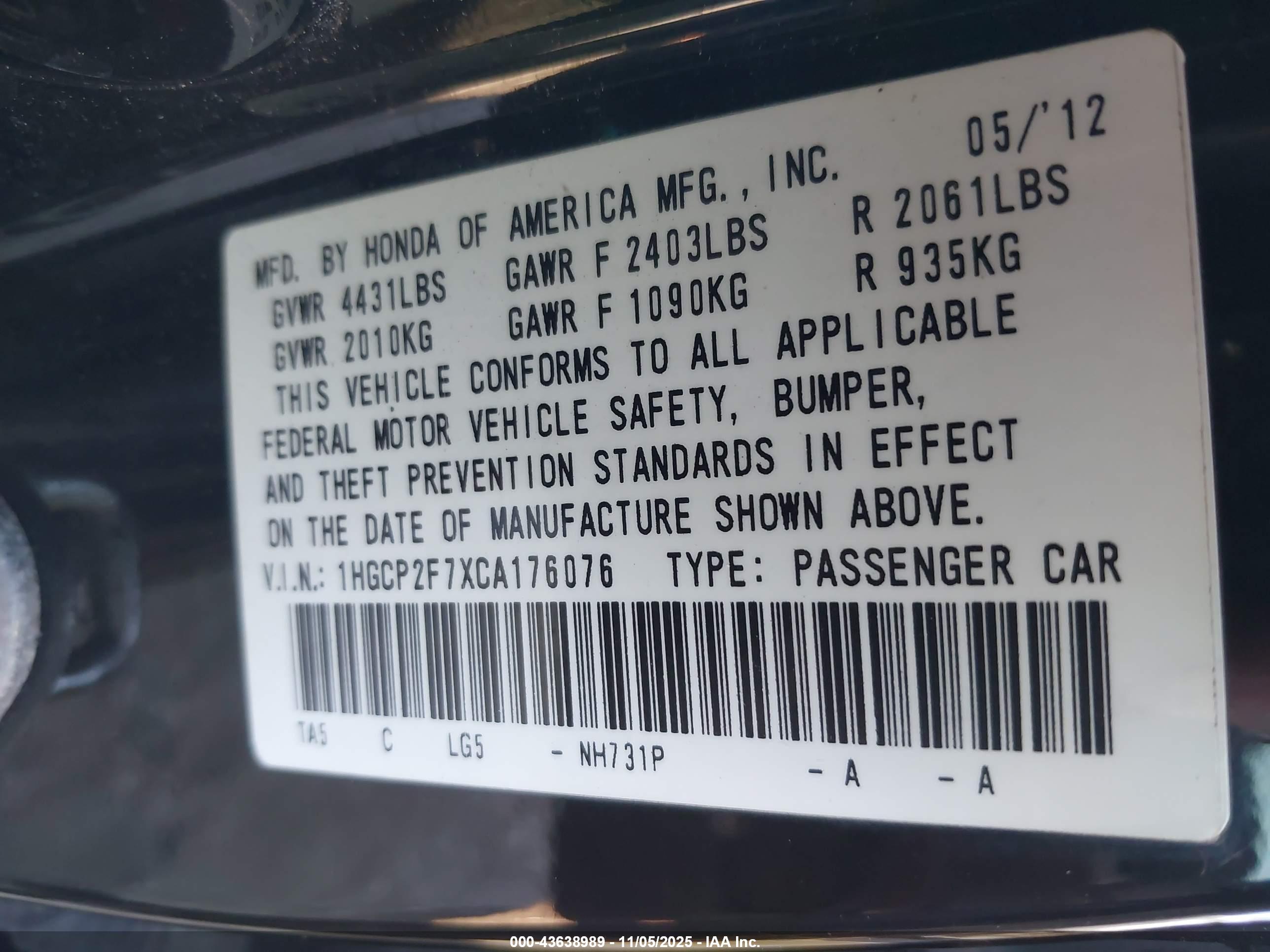 HONDA ACCORD image 9
