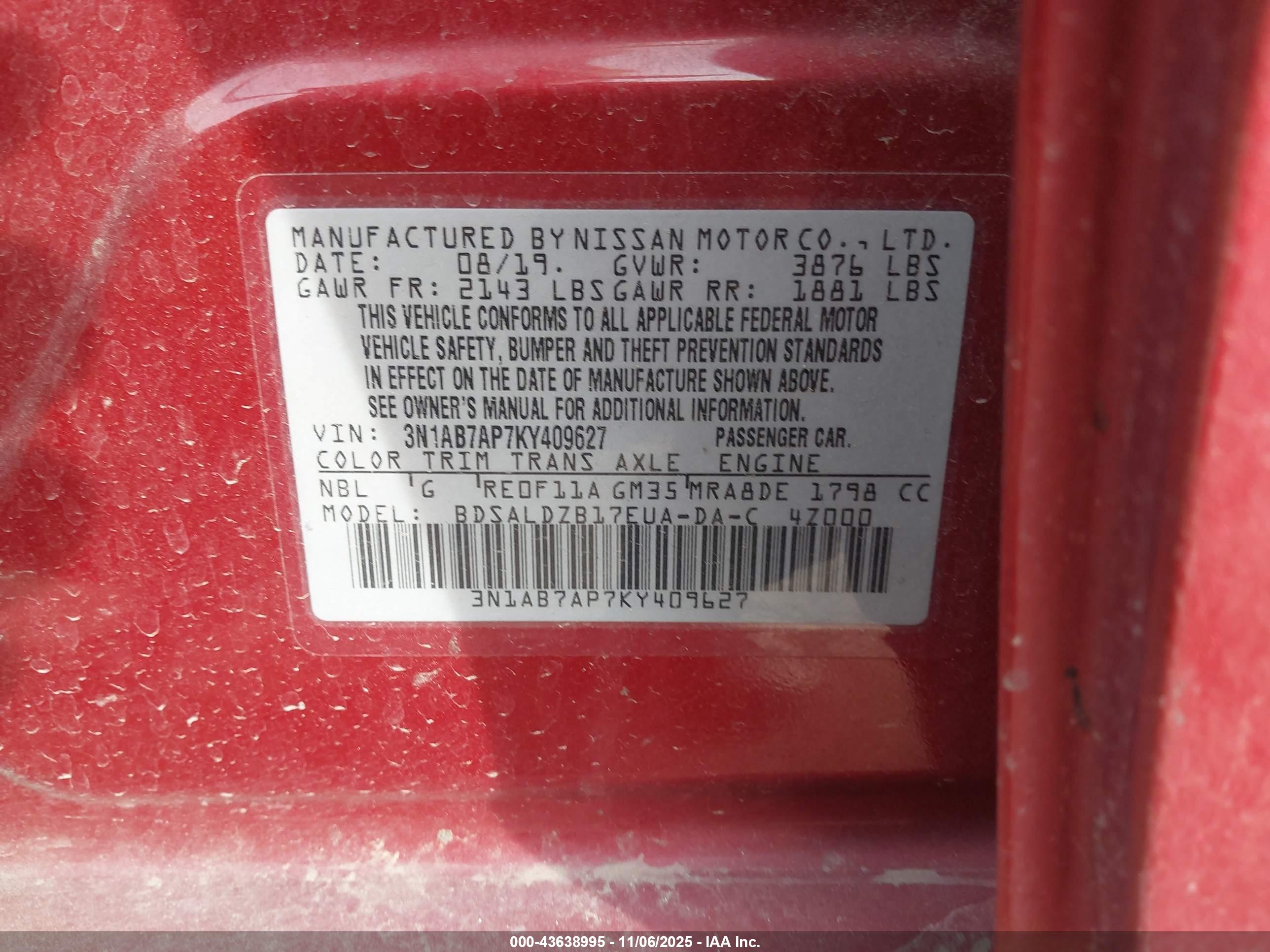 NISSAN SENTRA image 9