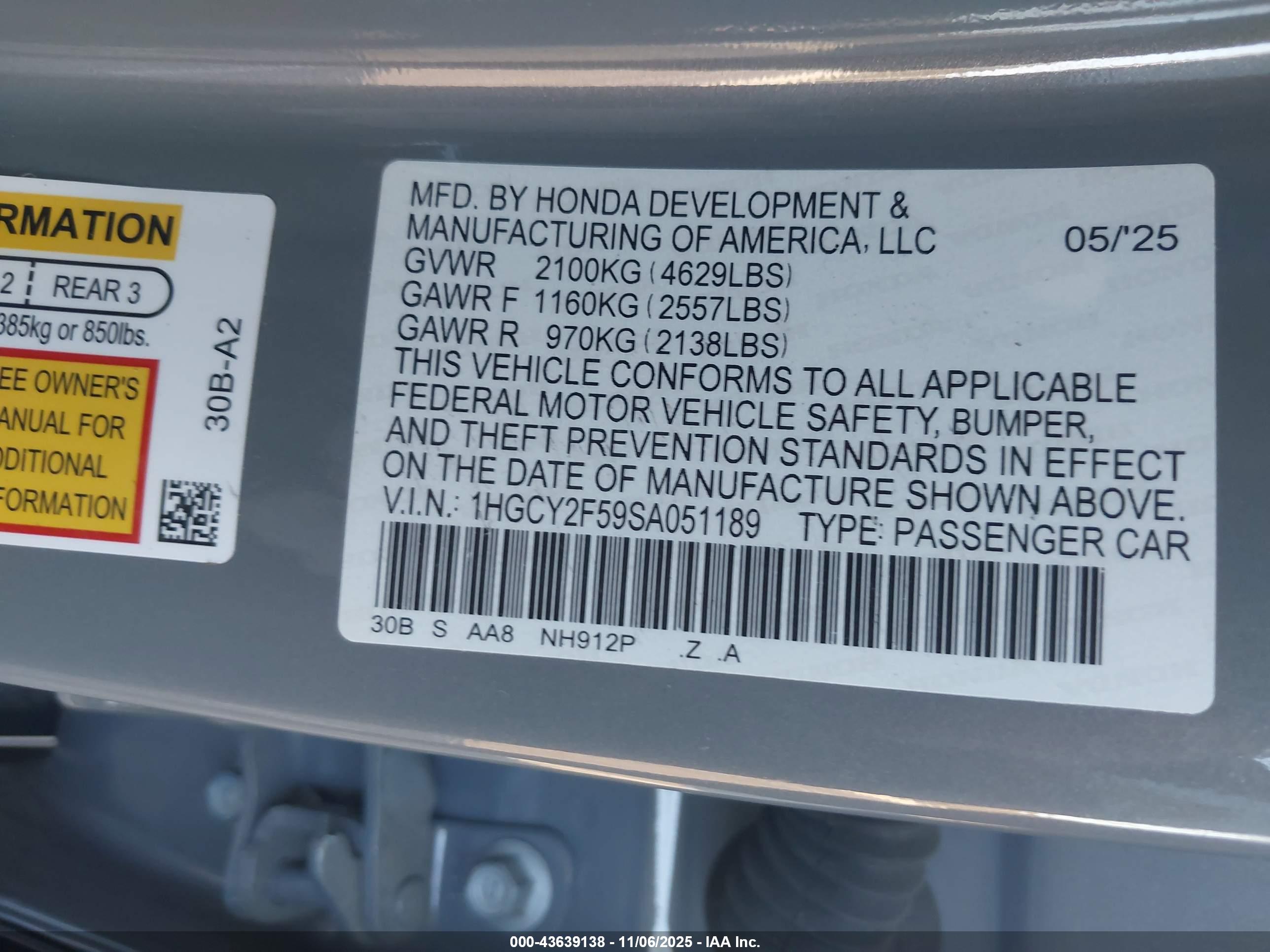 HONDA ACCORD image 9