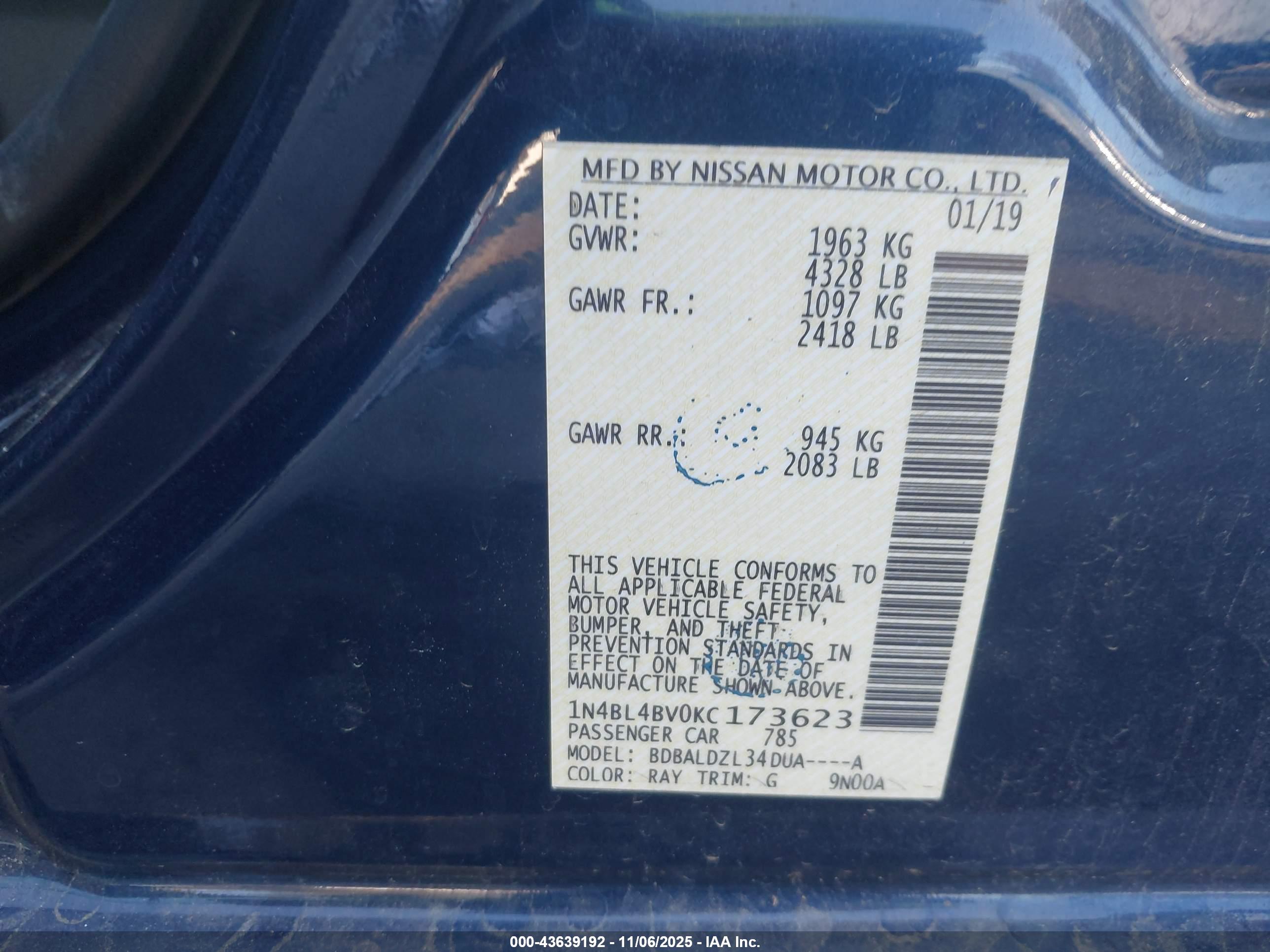 NISSAN ALTIMA image 9