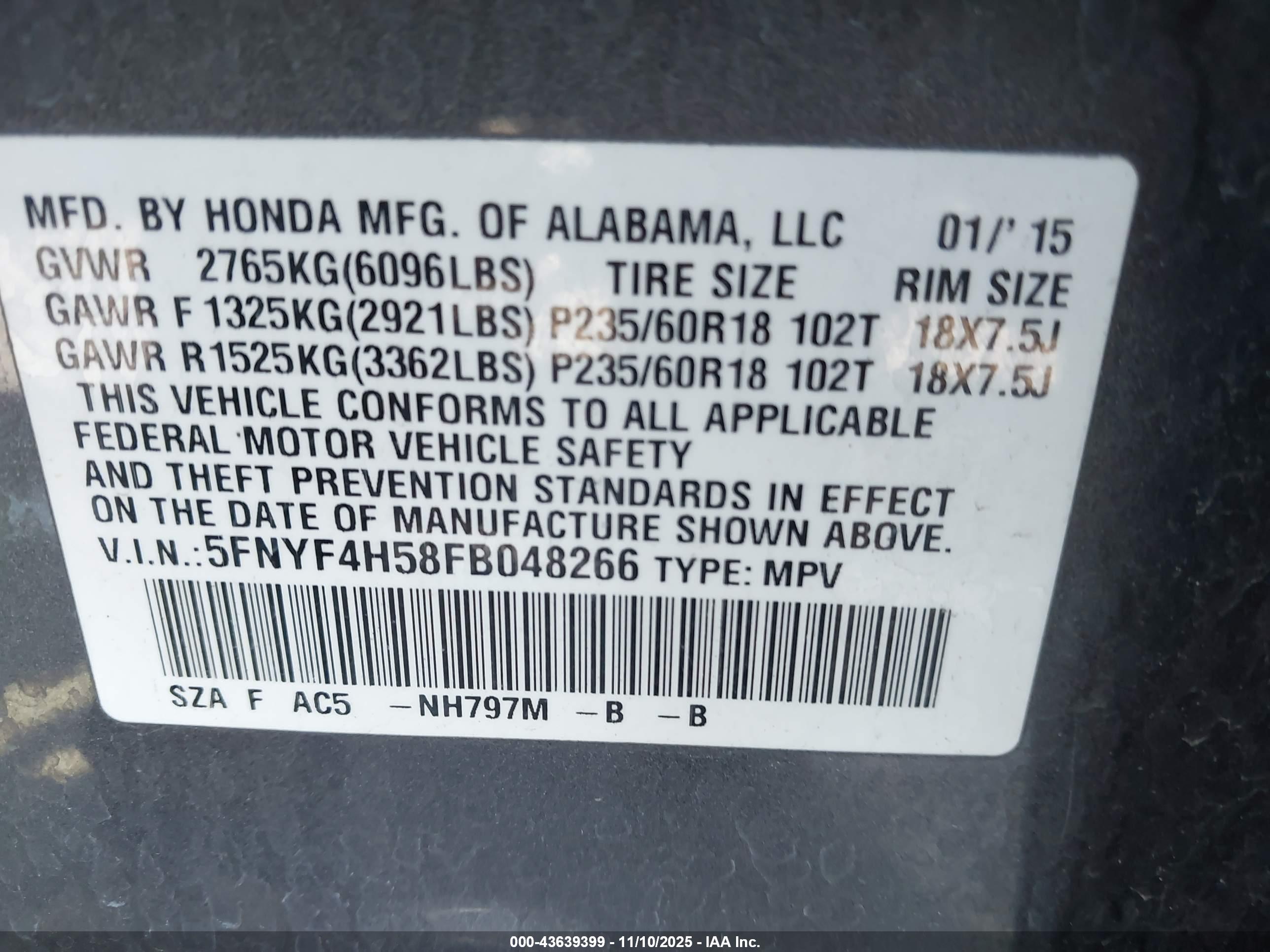 HONDA PILOT image 9