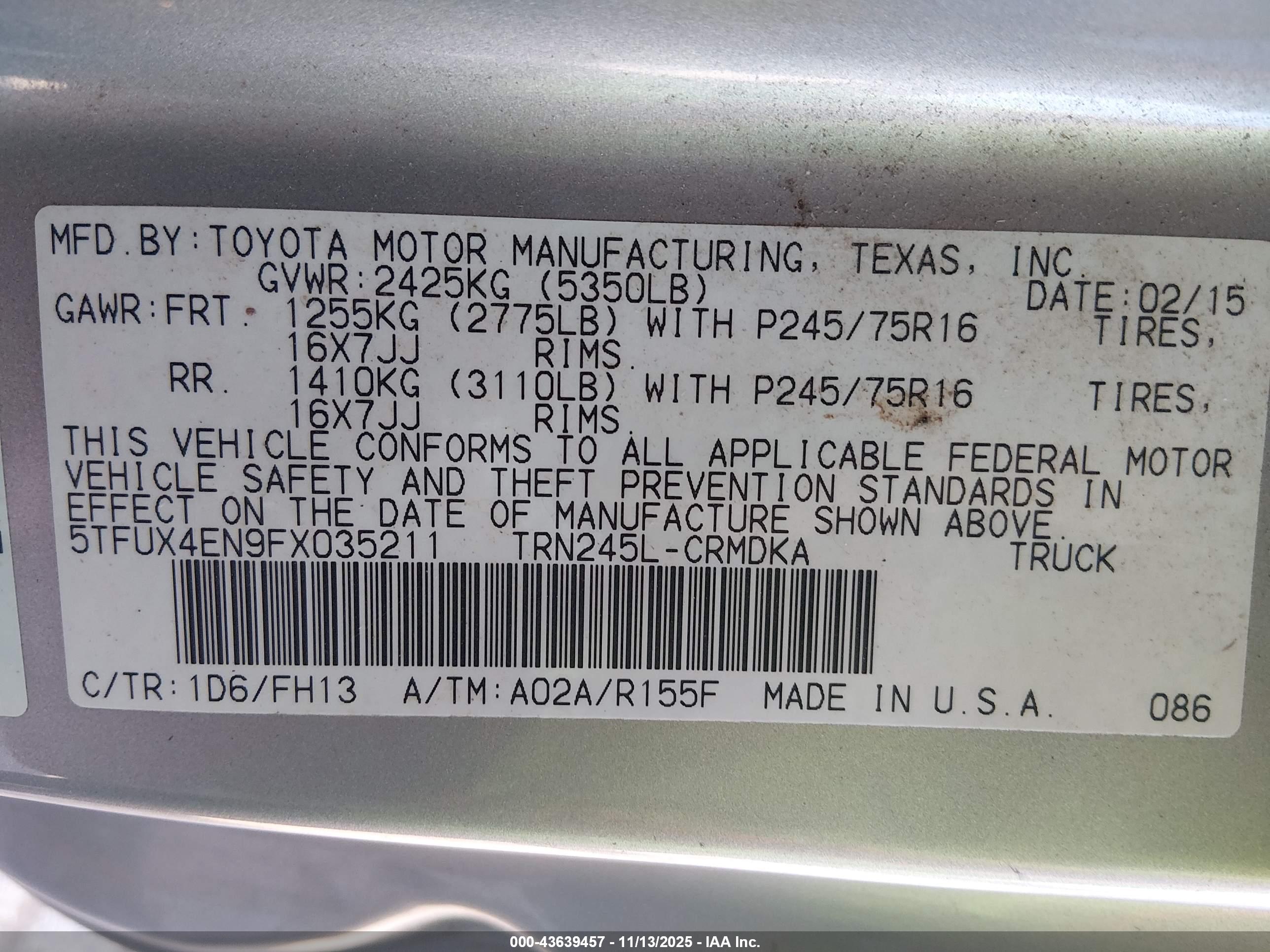 TOYOTA TACOMA image 9