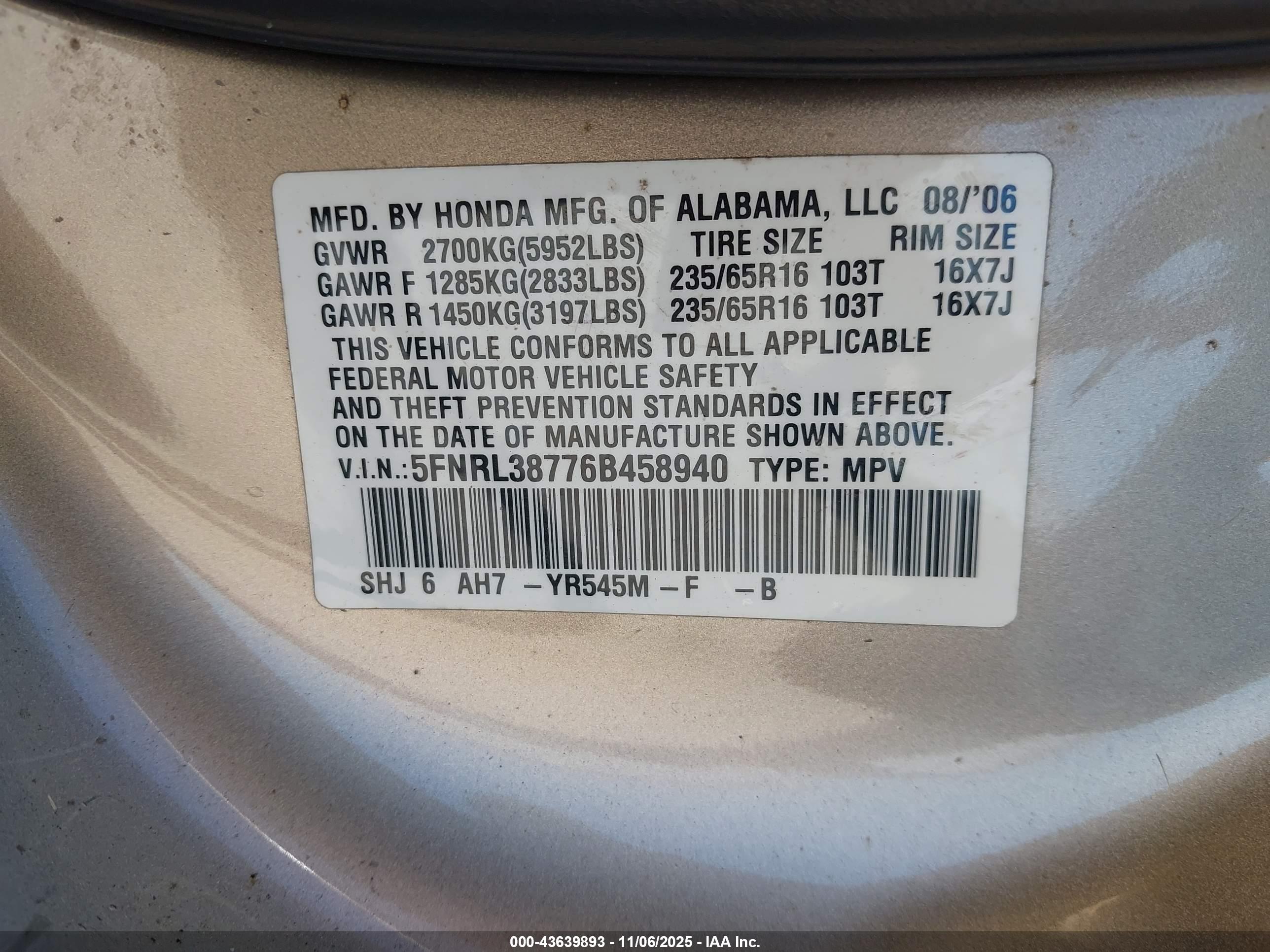 HONDA ODYSSEY image 9