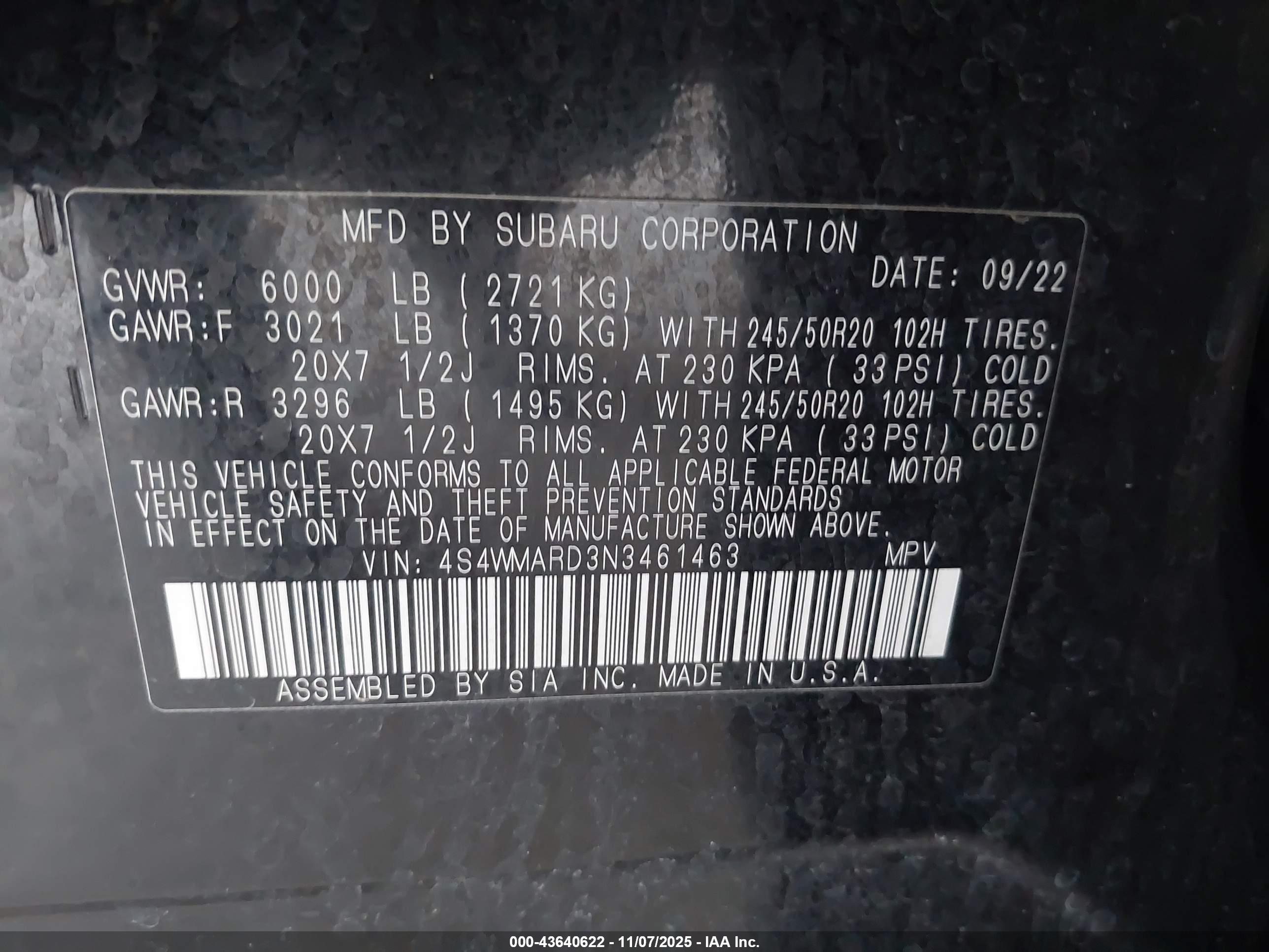 SUBARU ASCENT image 9