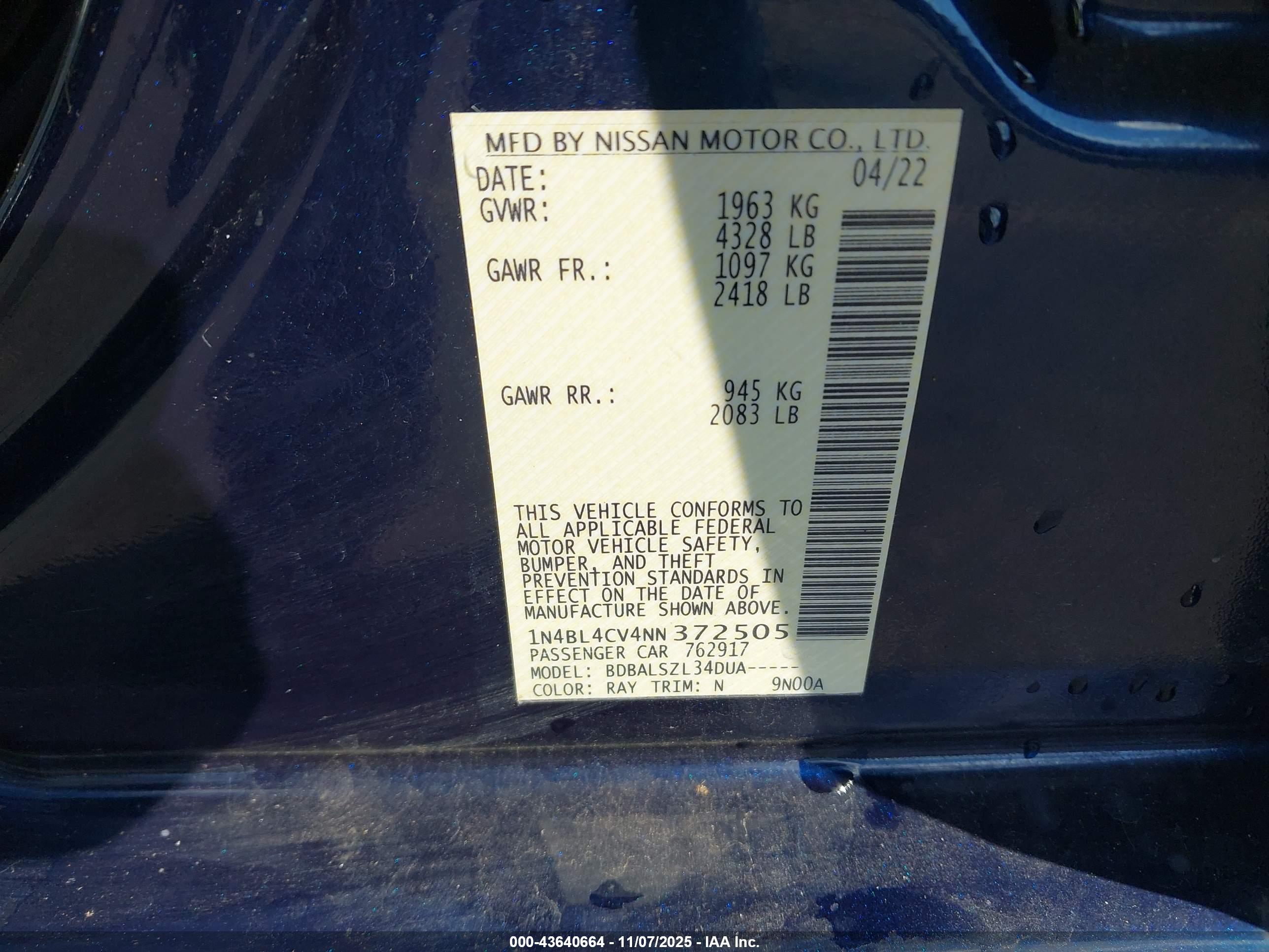 NISSAN ALTIMA image 9