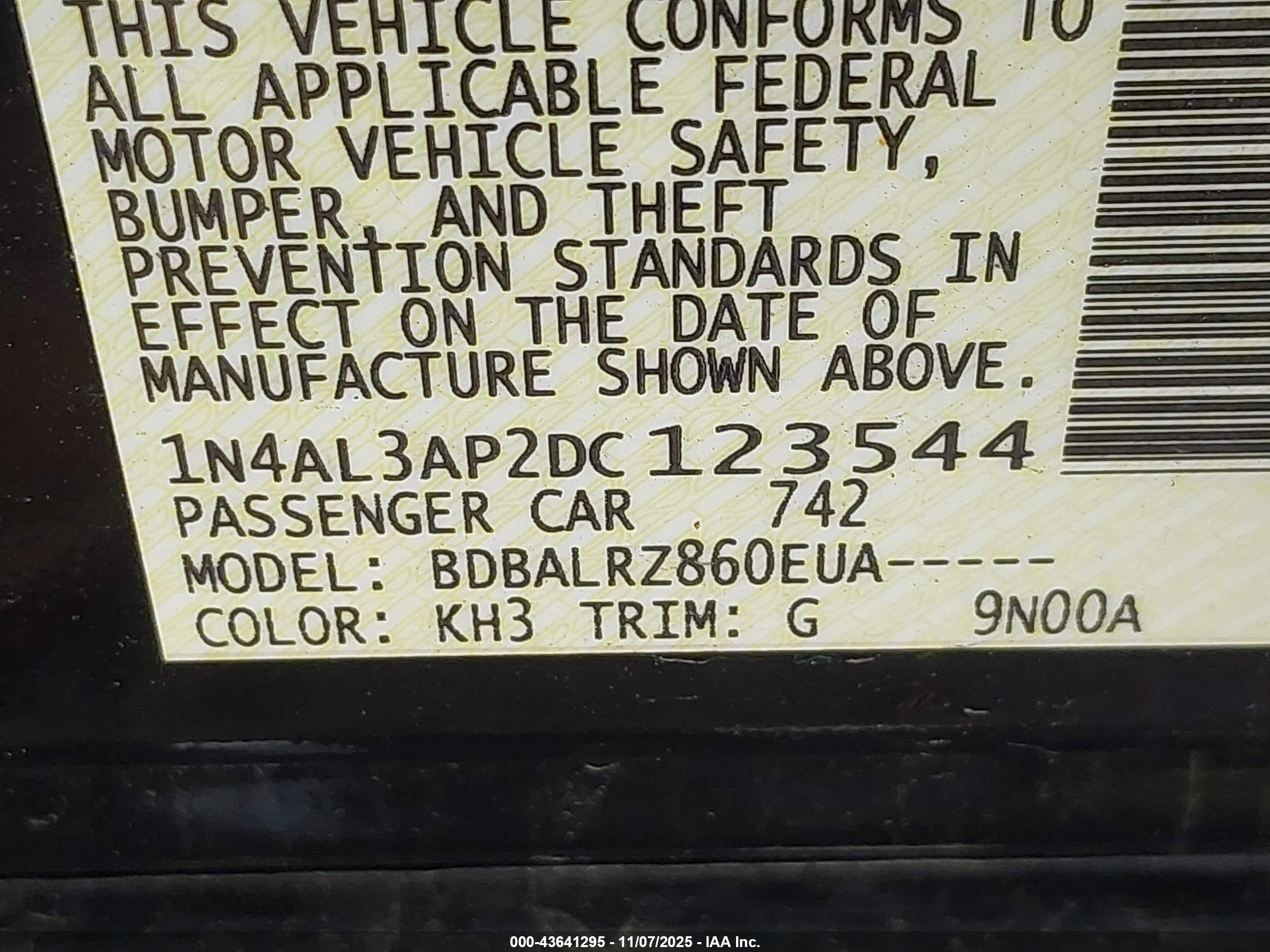 NISSAN ALTIMA image 9