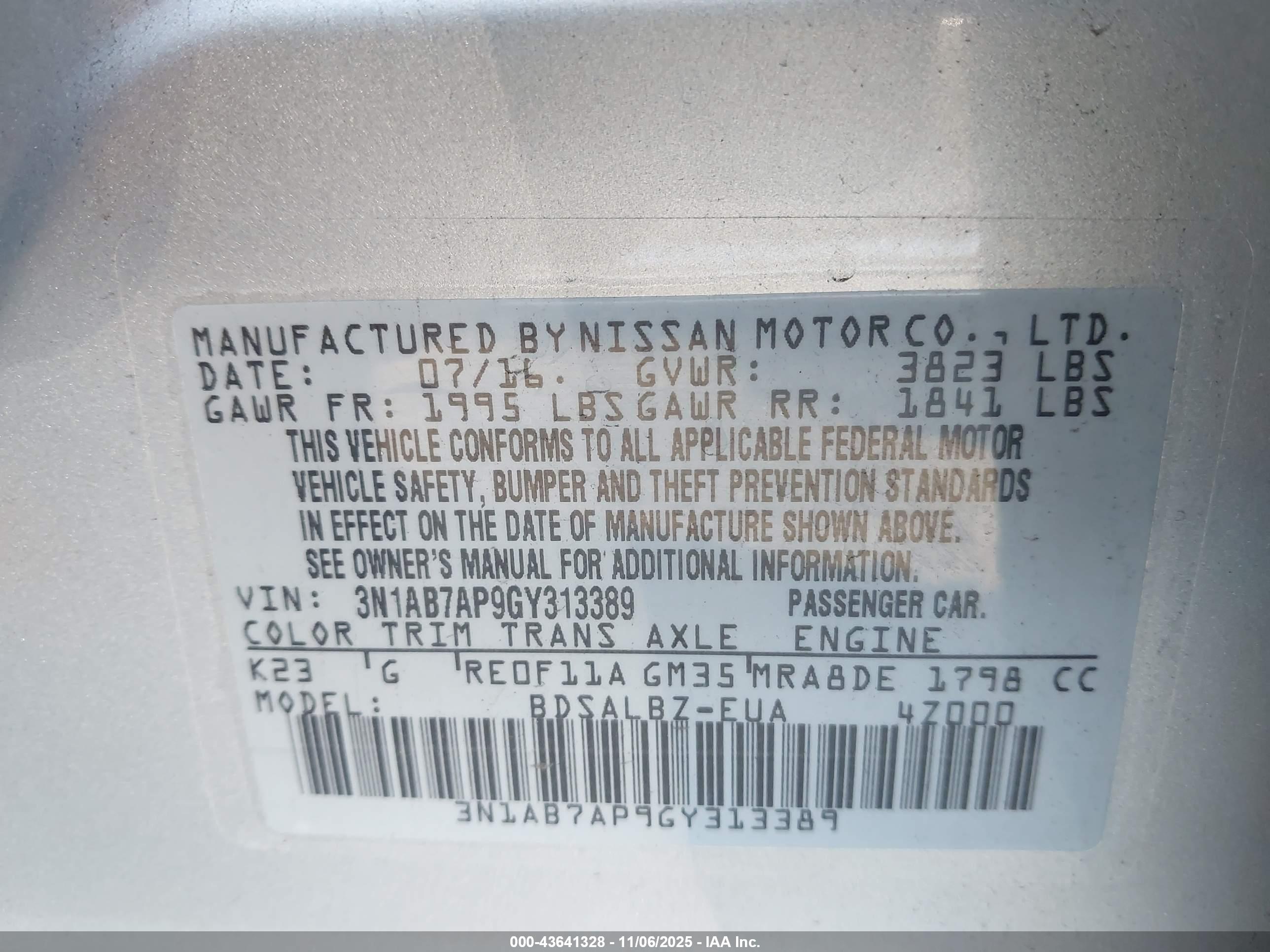 NISSAN SENTRA image 9