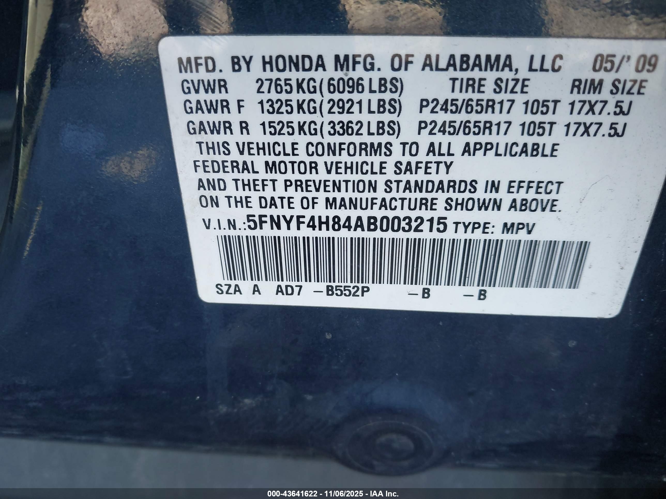 HONDA PILOT image 9