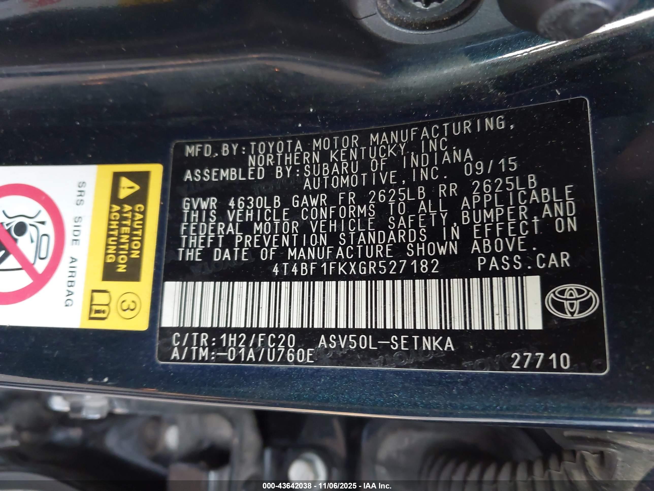 TOYOTA CAMRY image 9
