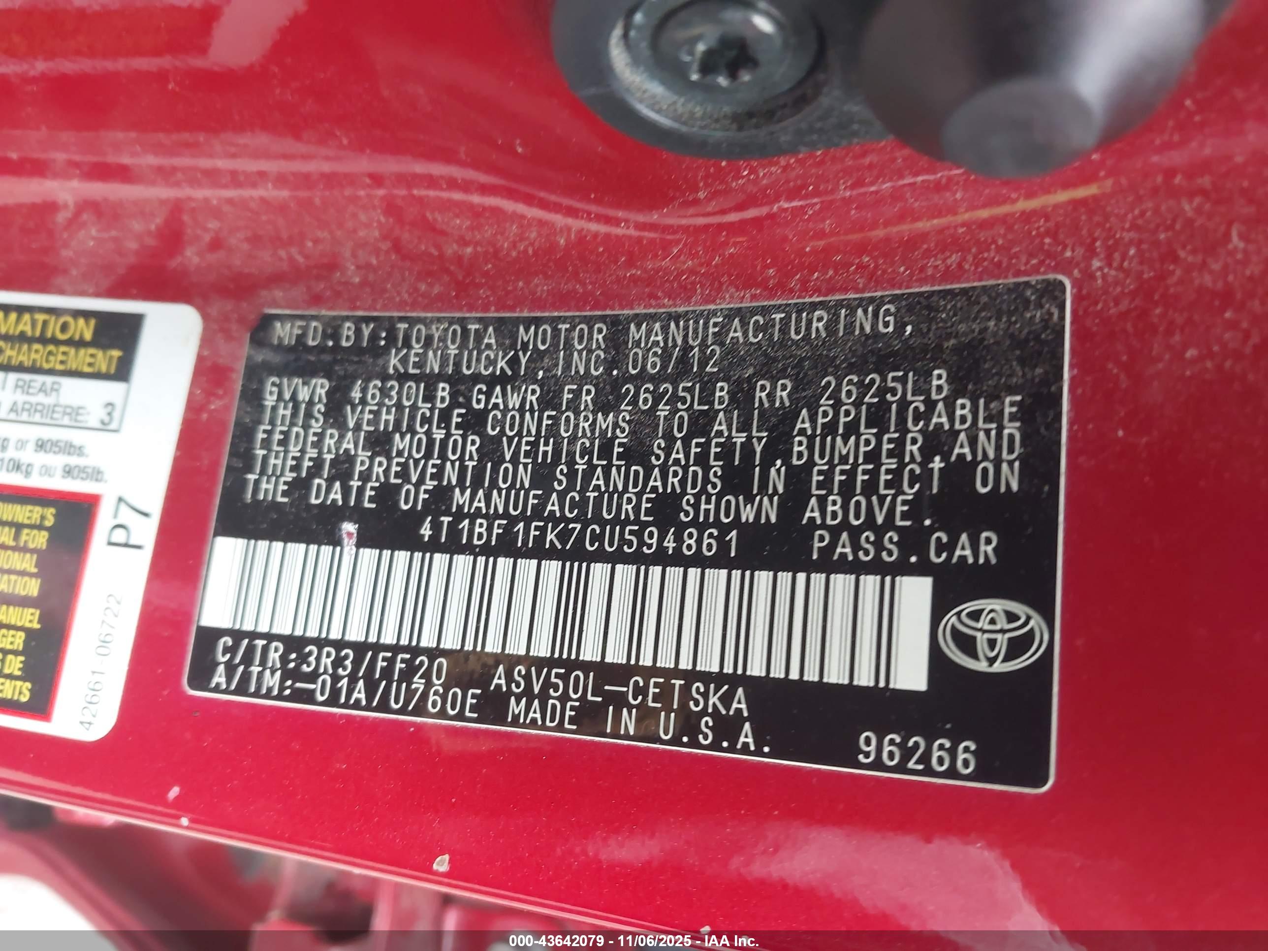TOYOTA CAMRY image 9
