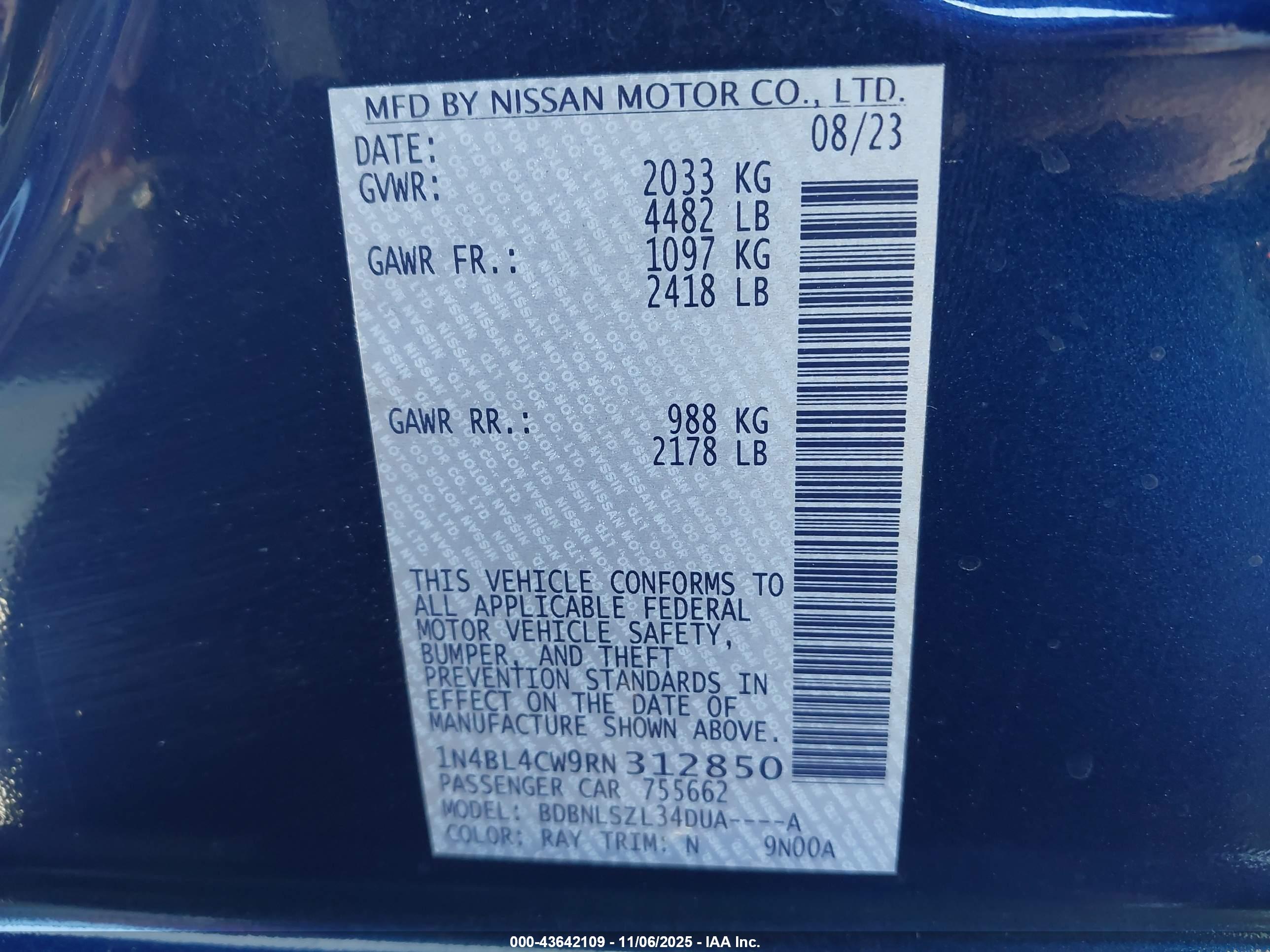 NISSAN ALTIMA image 9