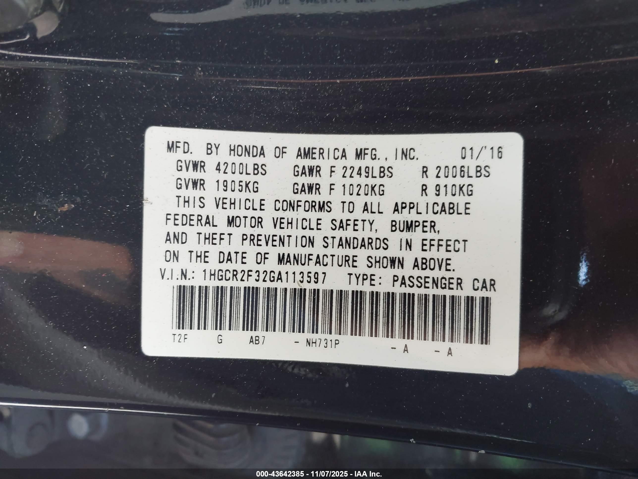 HONDA ACCORD image 9
