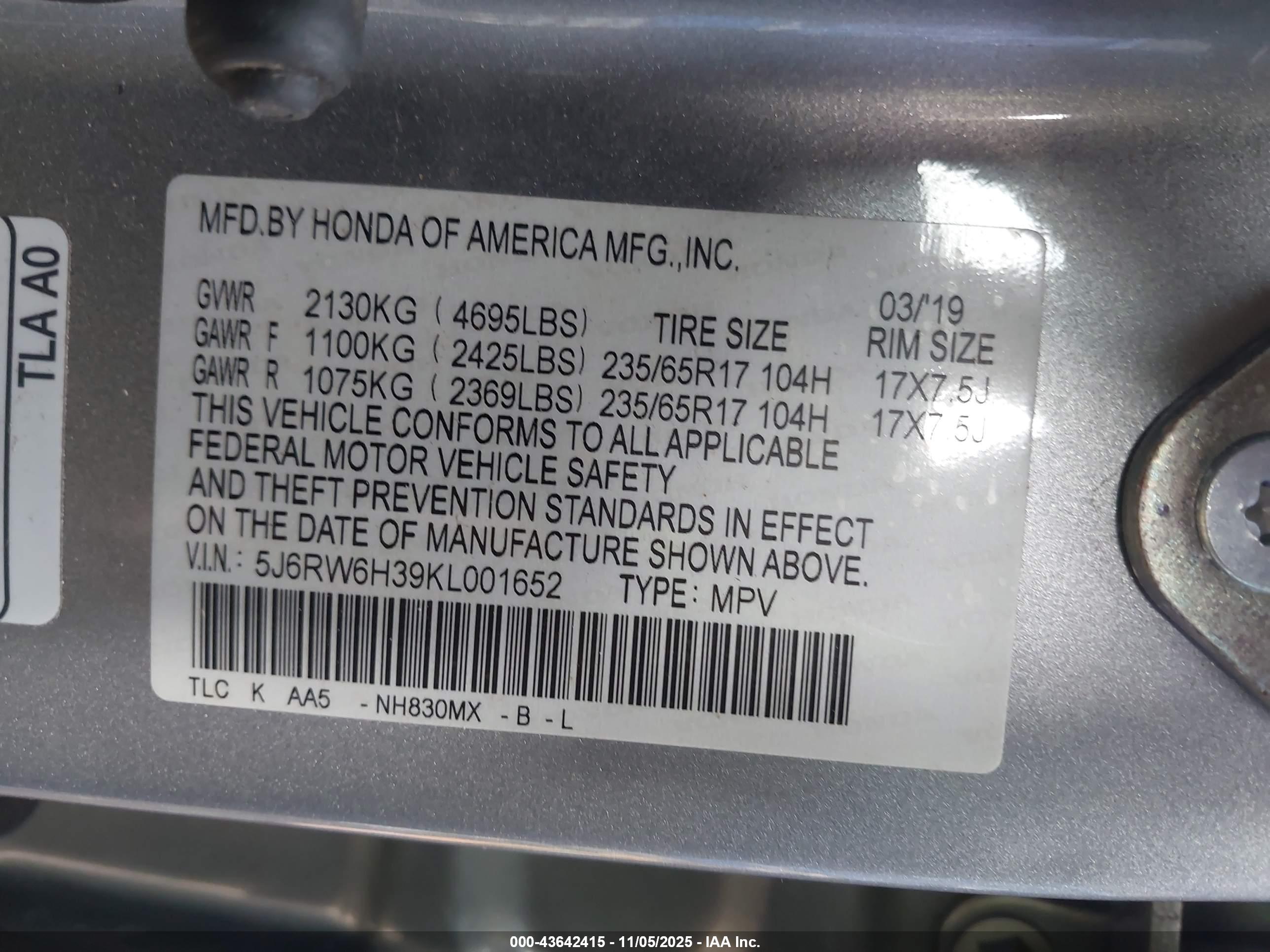 HONDA CR-V image 9