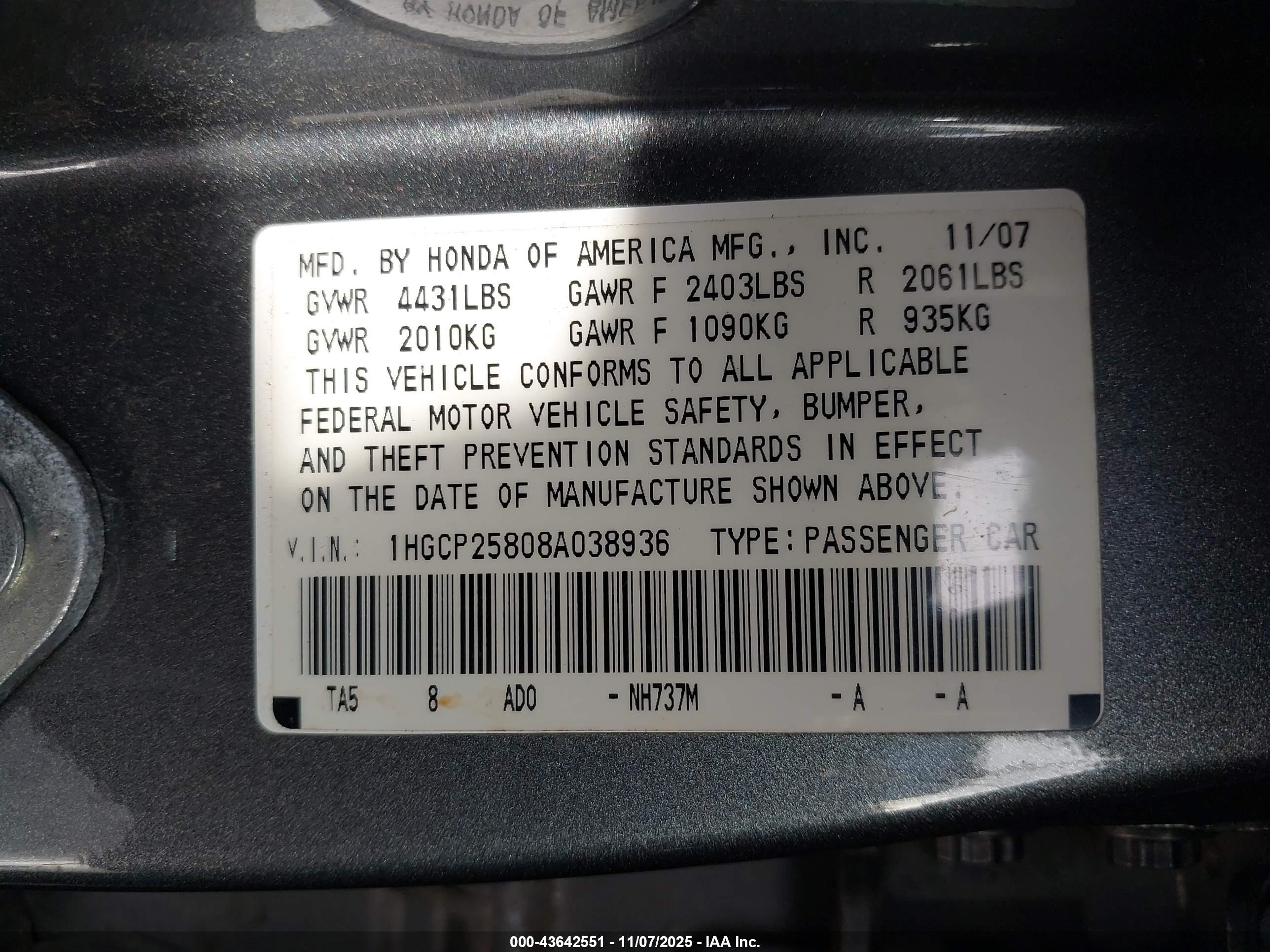 HONDA ACCORD image 9