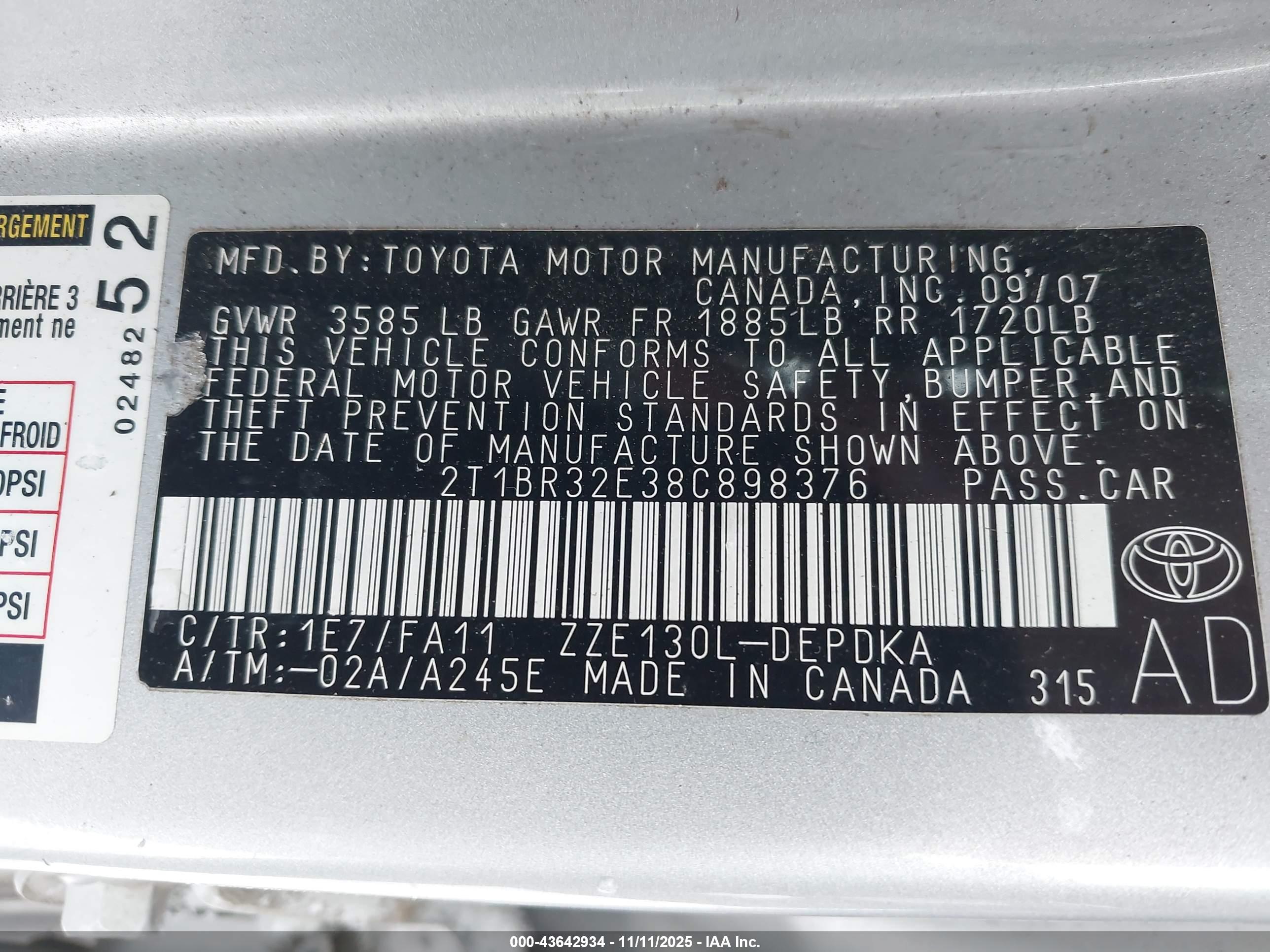 TOYOTA COROLLA image 9