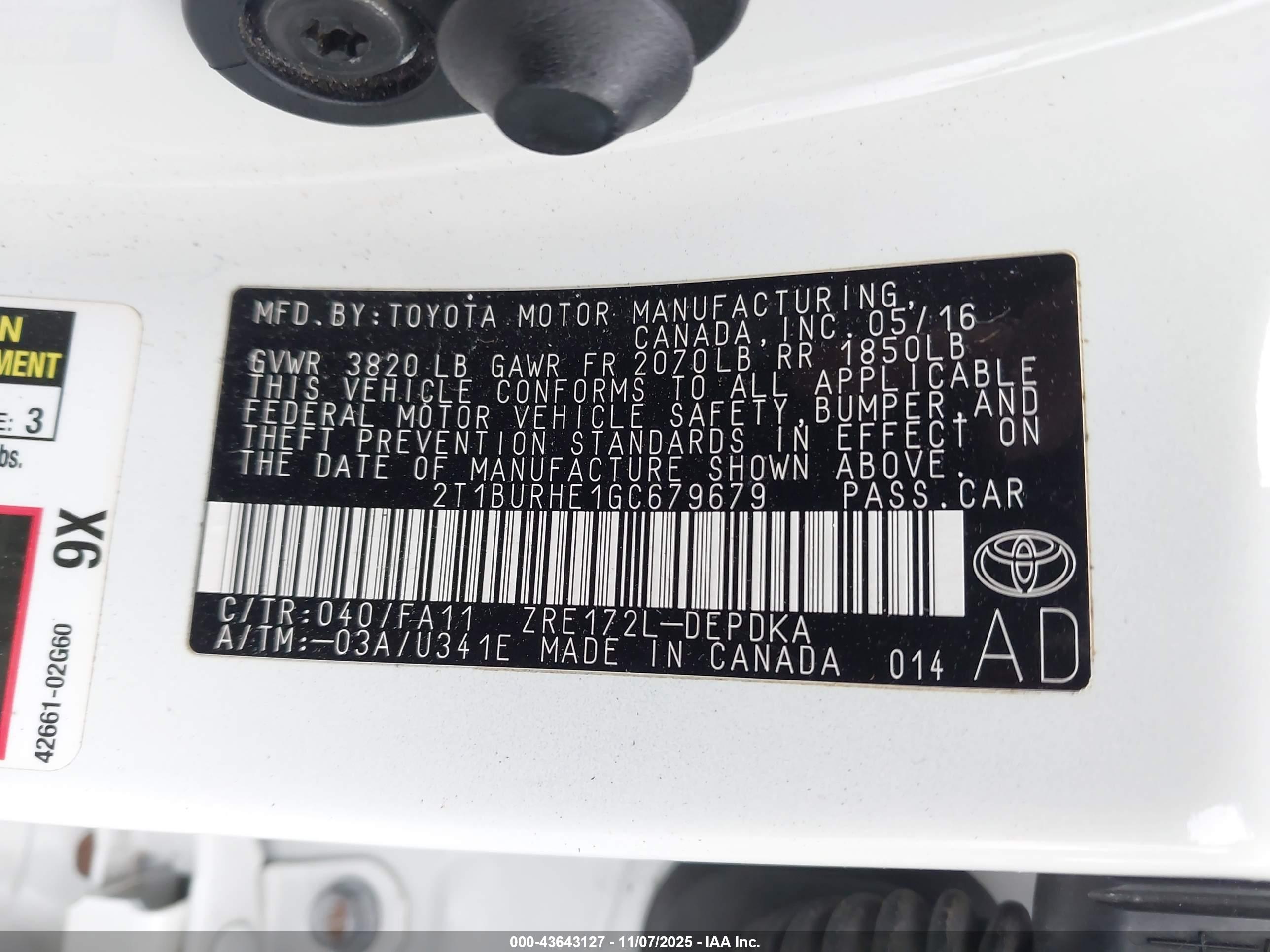 TOYOTA COROLLA image 9