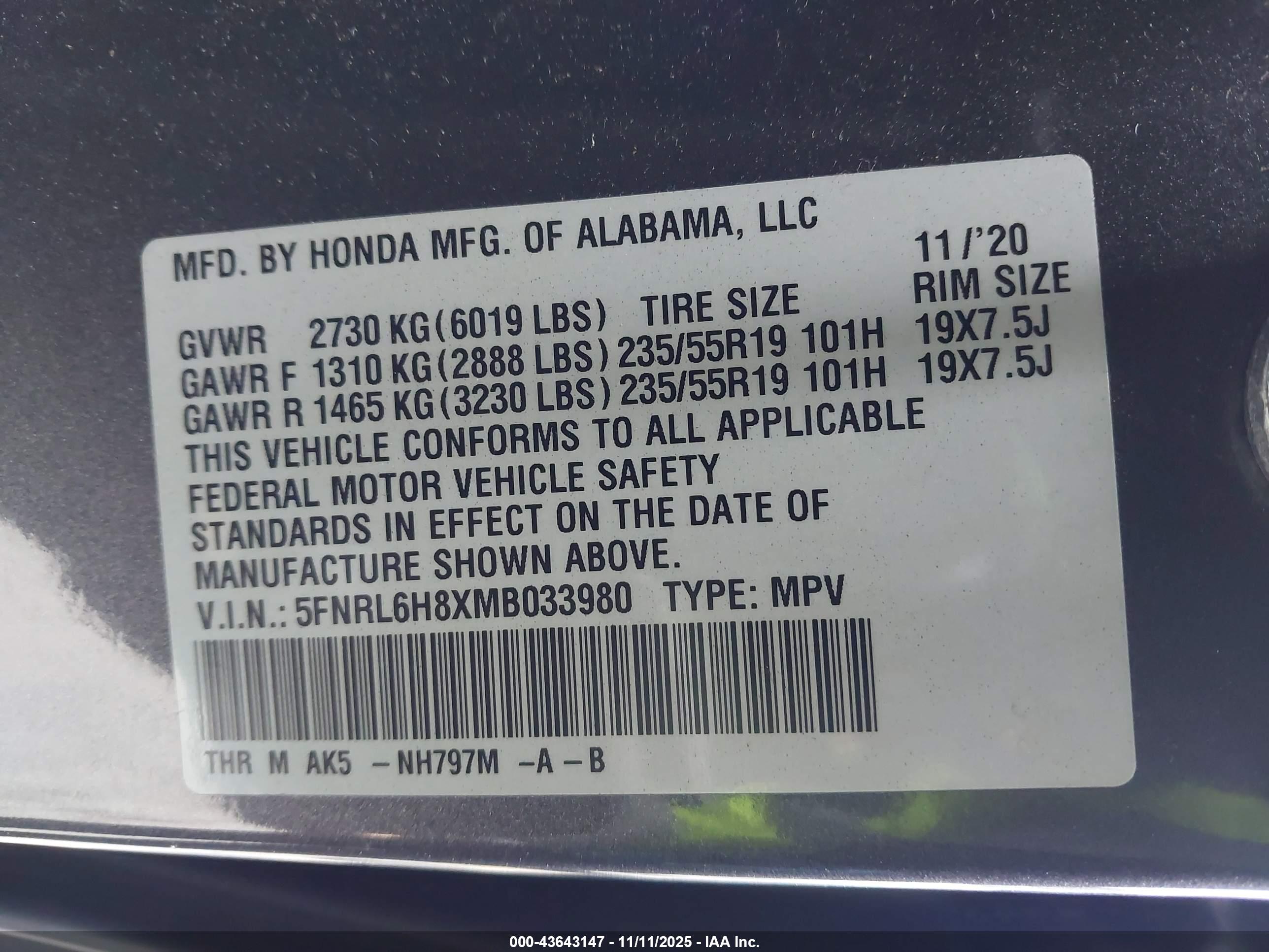 HONDA ODYSSEY image 9