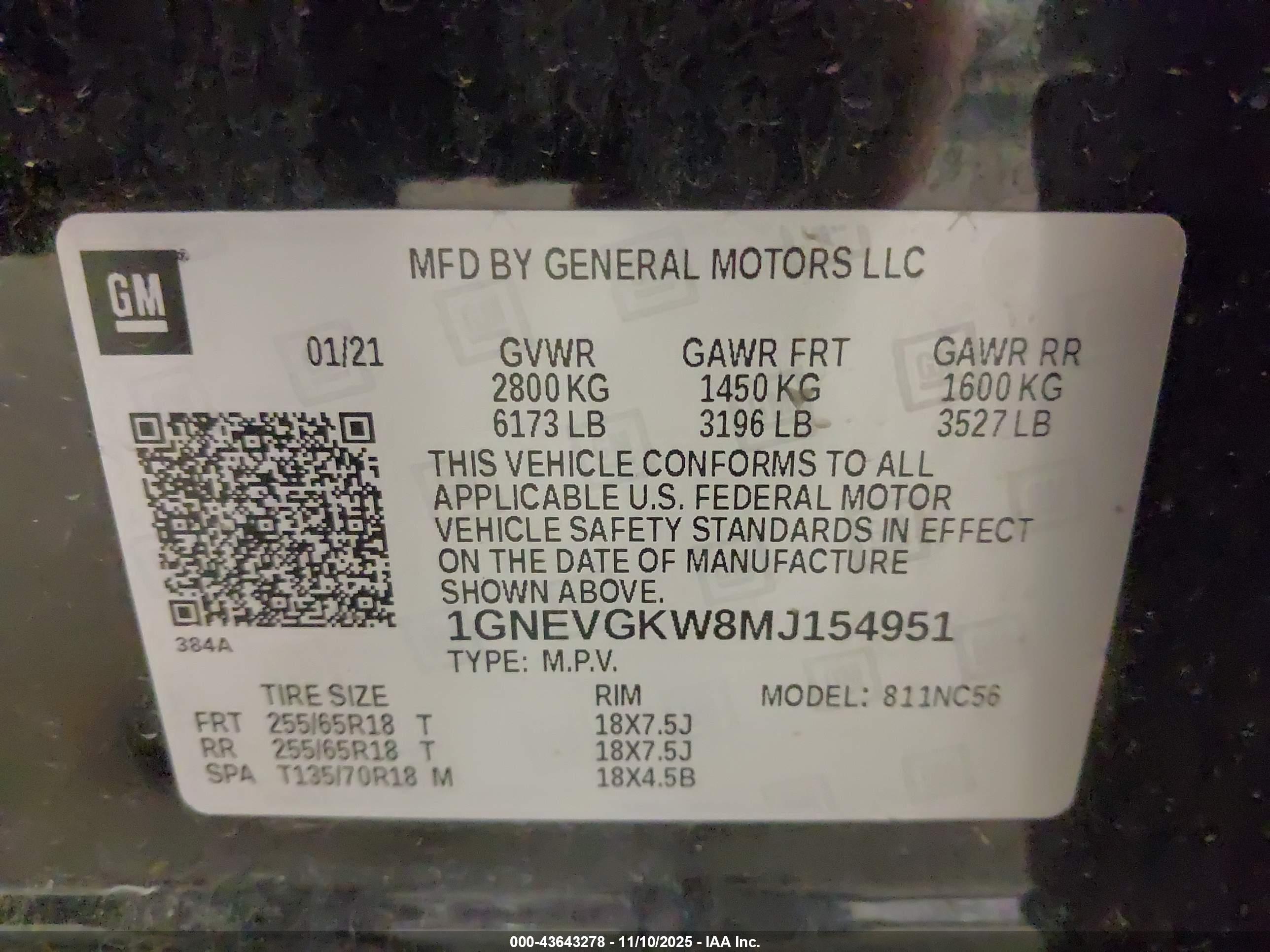 CHEVROLET TRAVERSE image 9