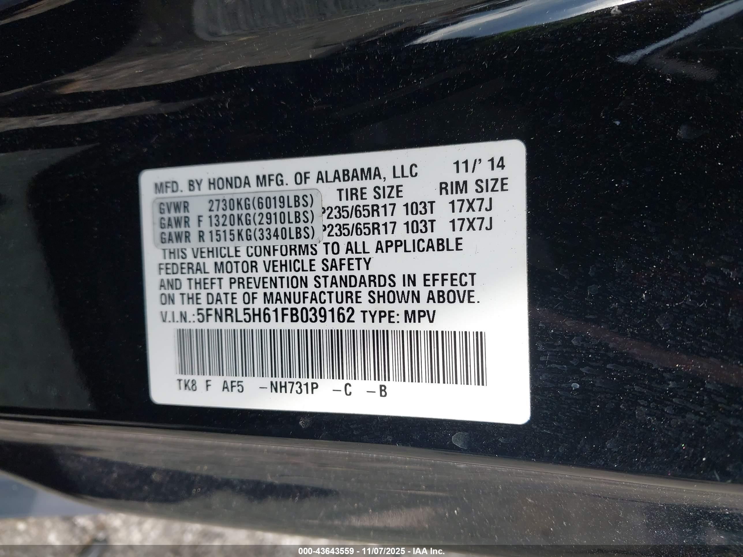 HONDA ODYSSEY image 9