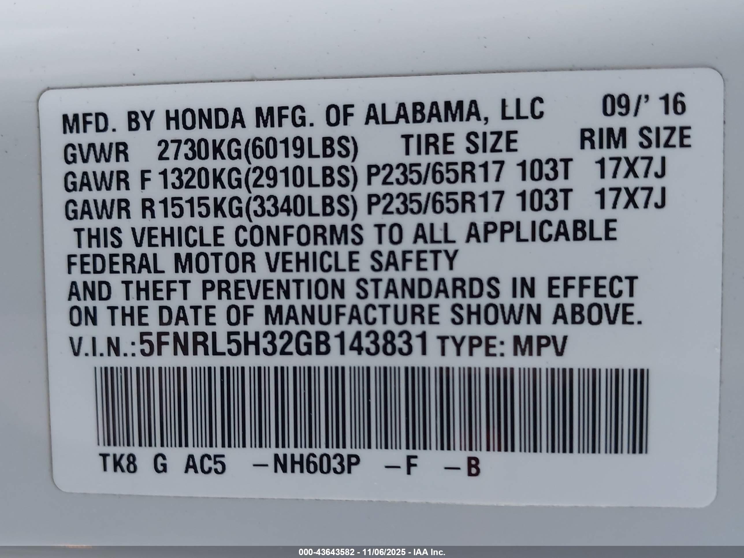 HONDA ODYSSEY image 9