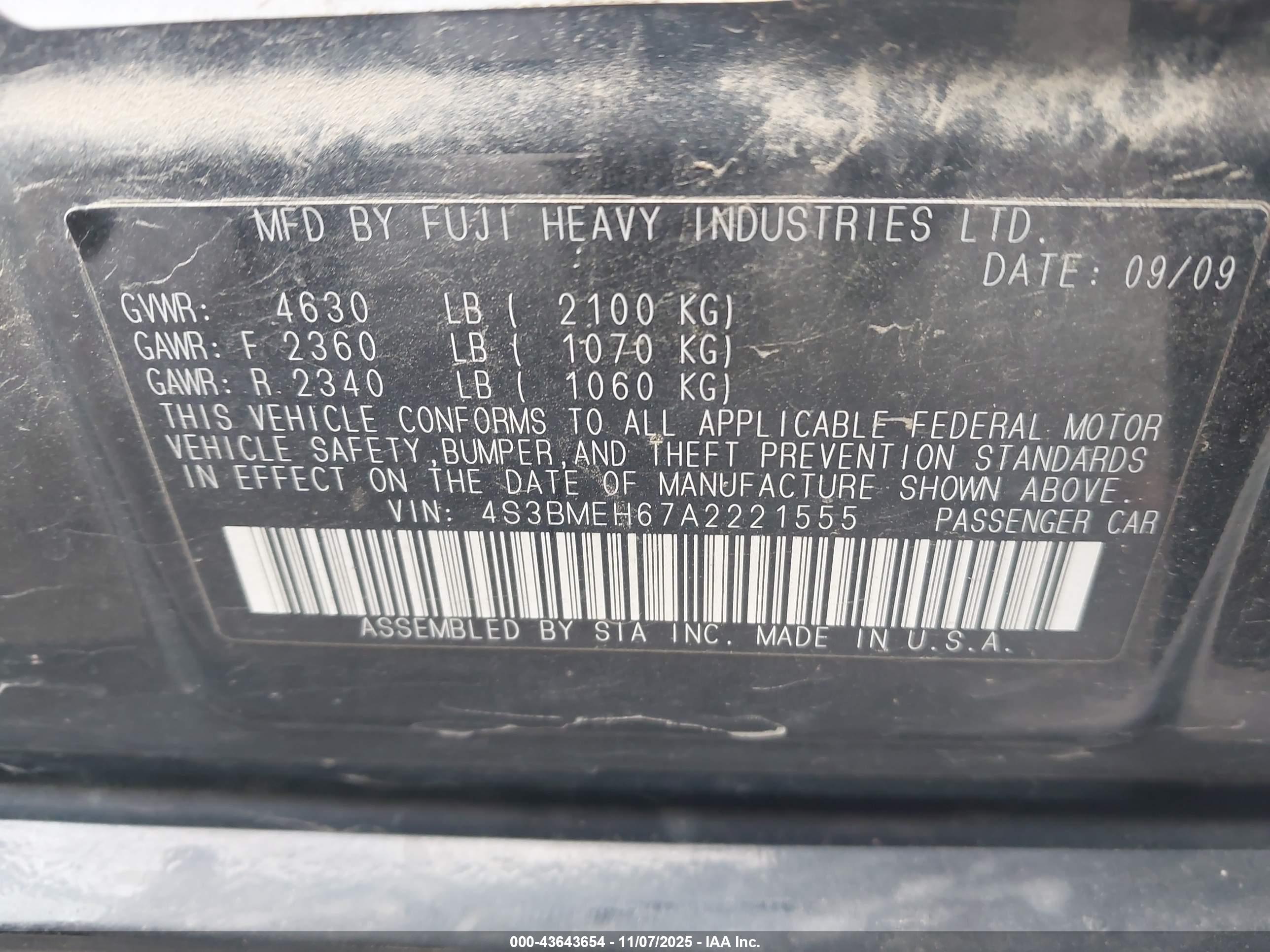 SUBARU LEGACY image 9
