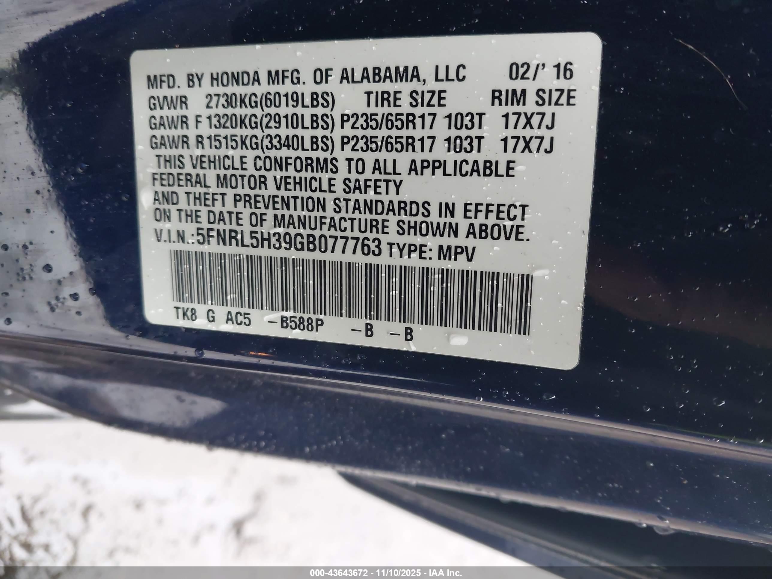 HONDA ODYSSEY image 9