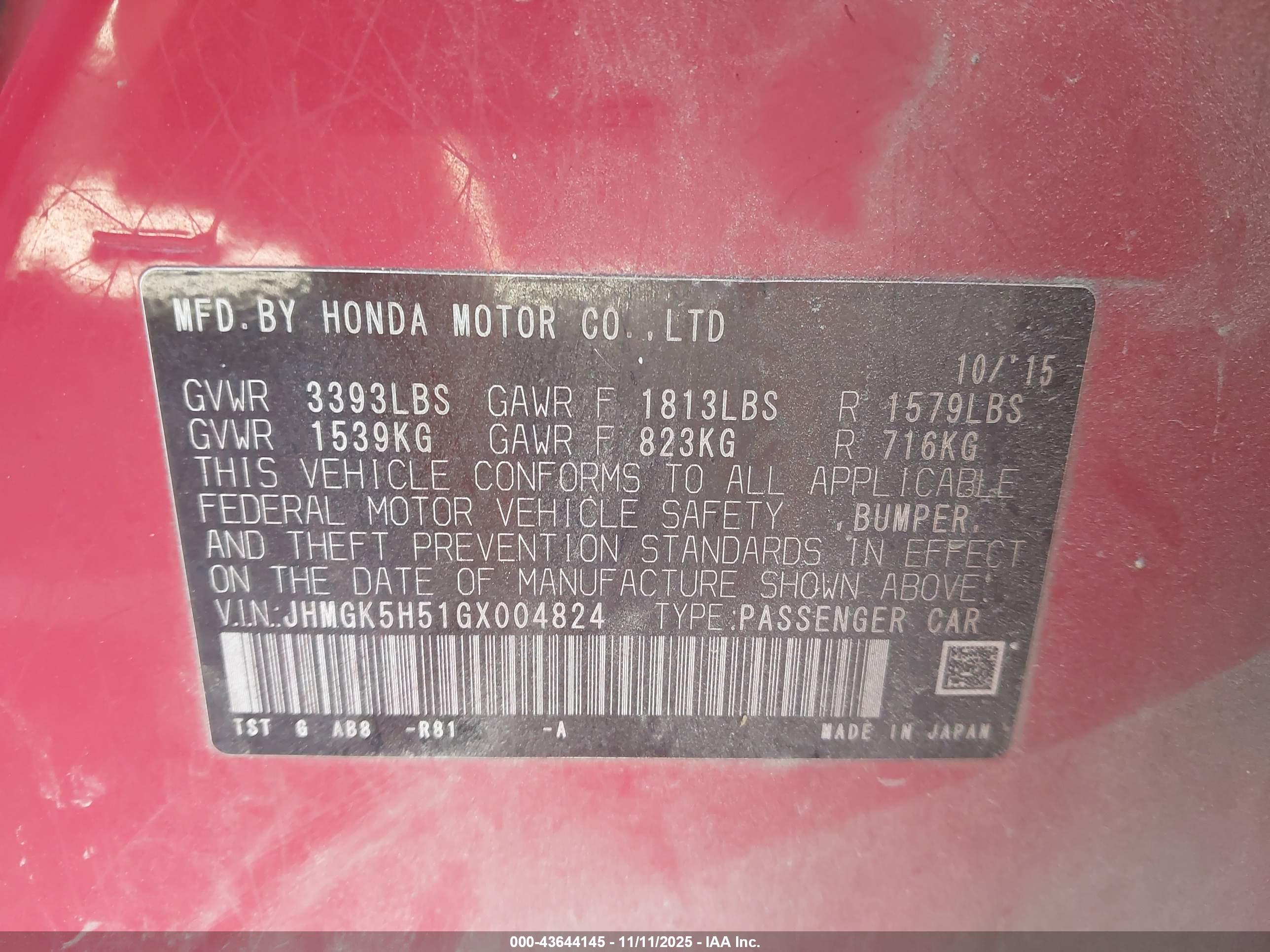 HONDA FIT image 9