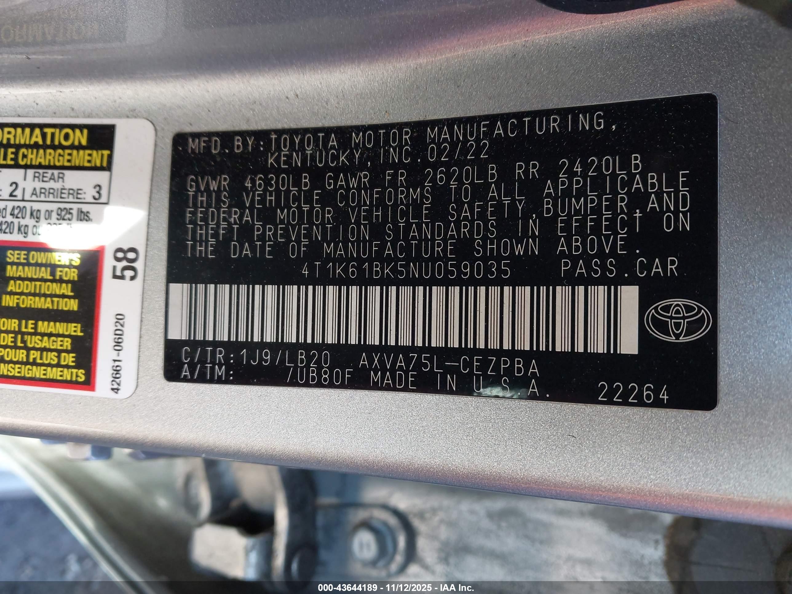 TOYOTA CAMRY image 9