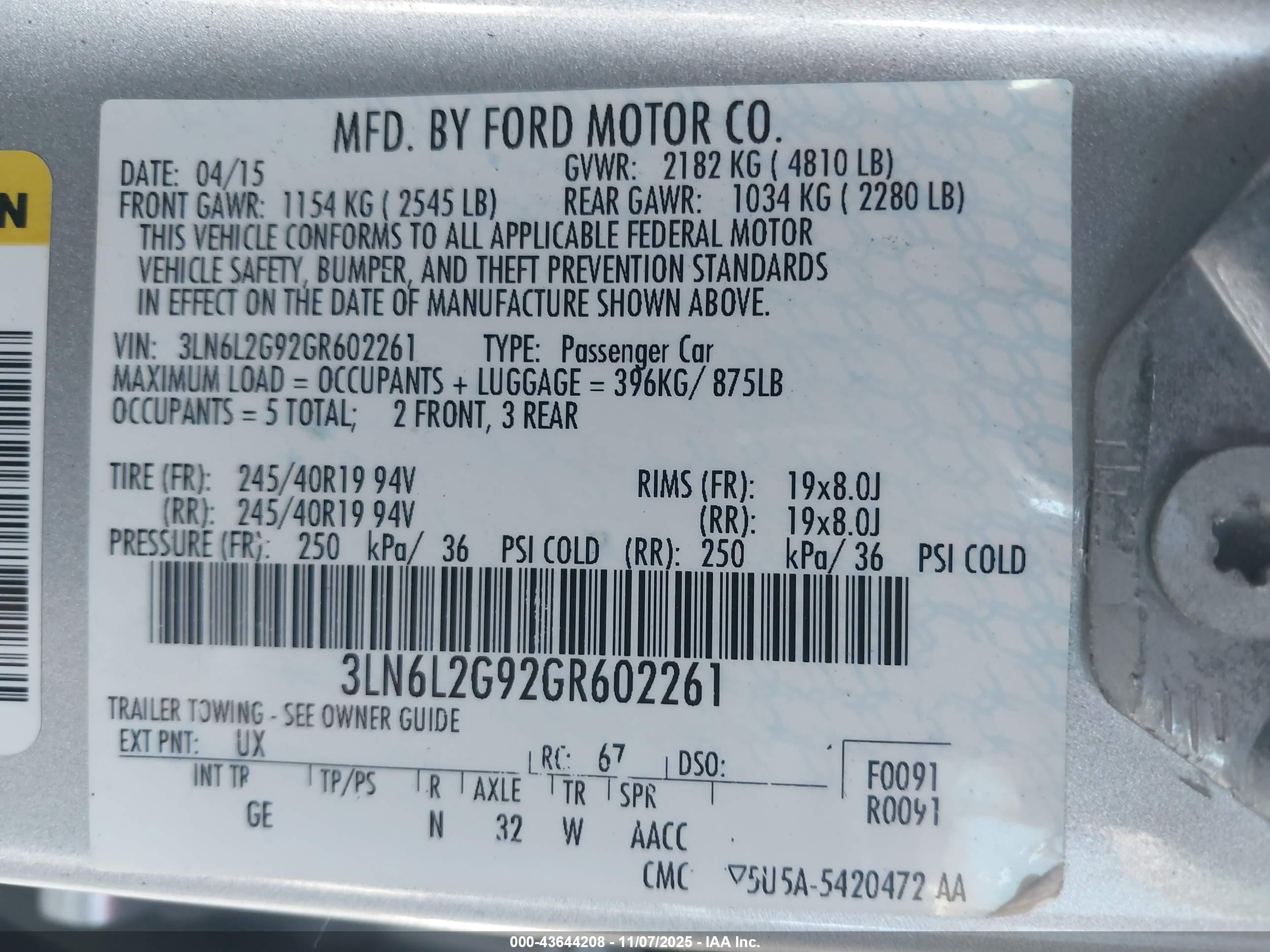 LINCOLN MKZ image 9