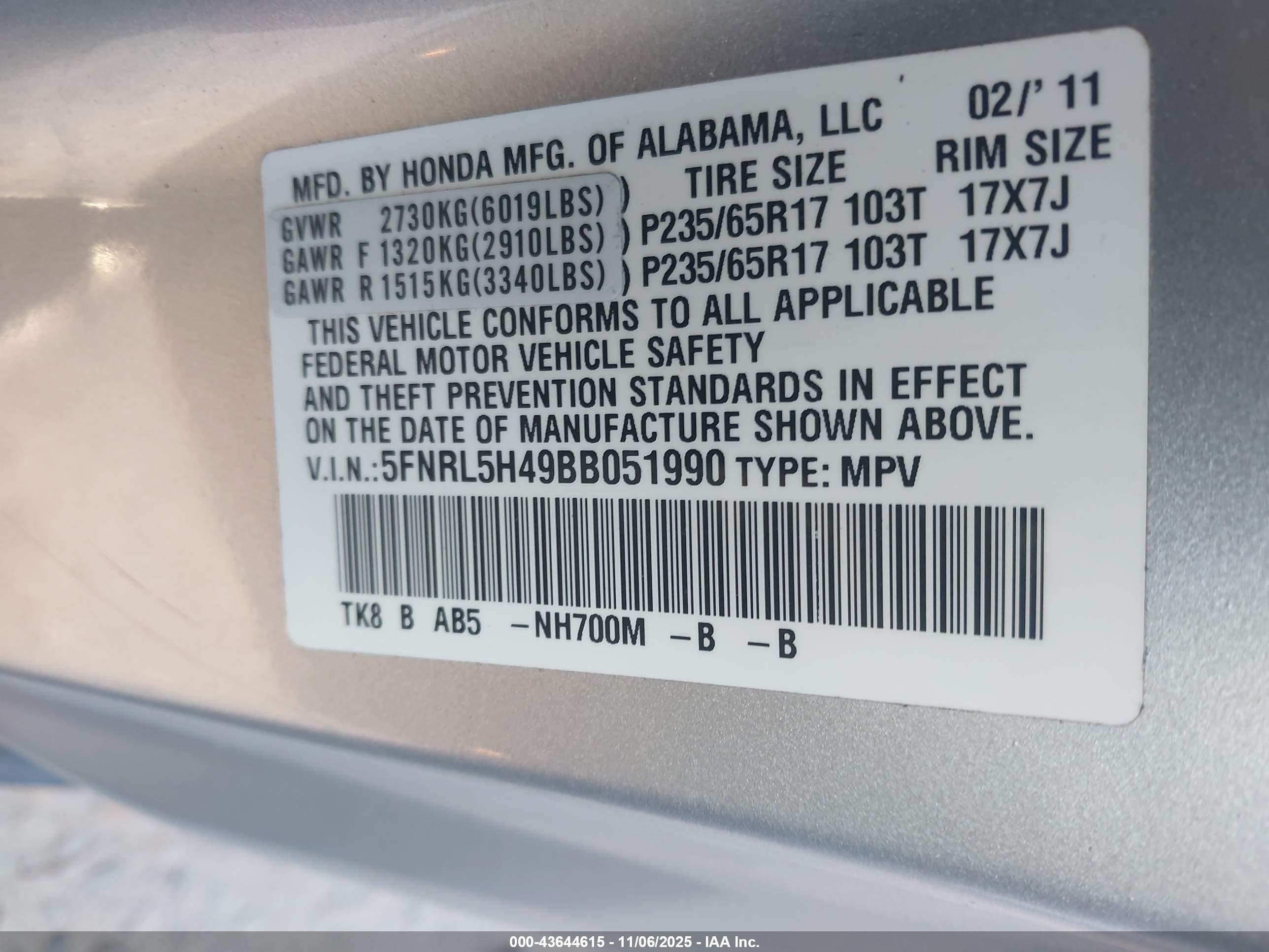 HONDA ODYSSEY image 9