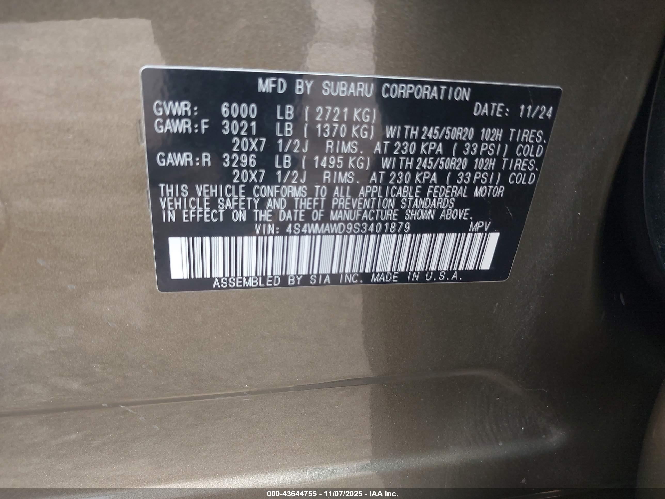 SUBARU ASCENT image 9