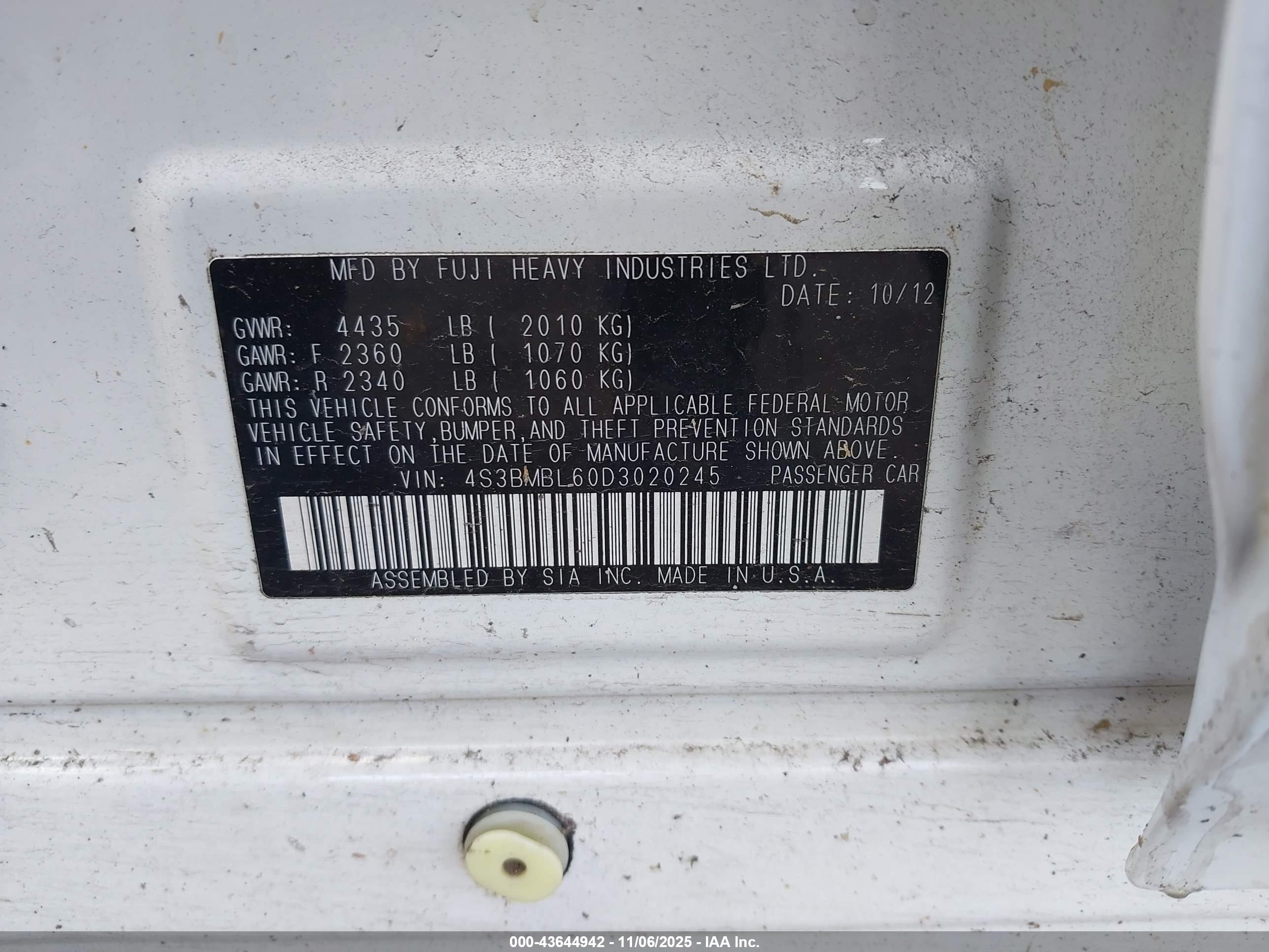 SUBARU LEGACY image 9