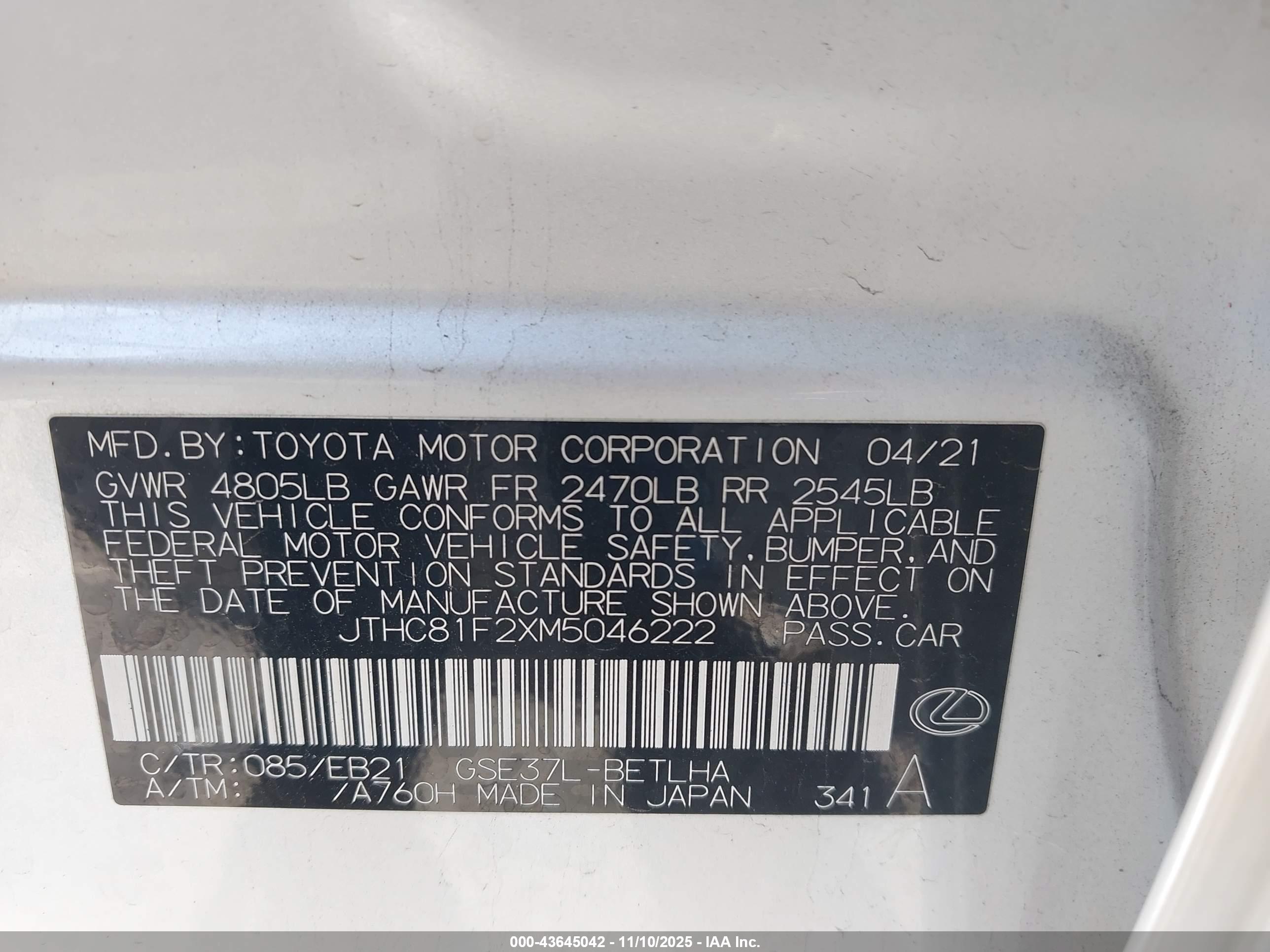 LEXUS IS image 9