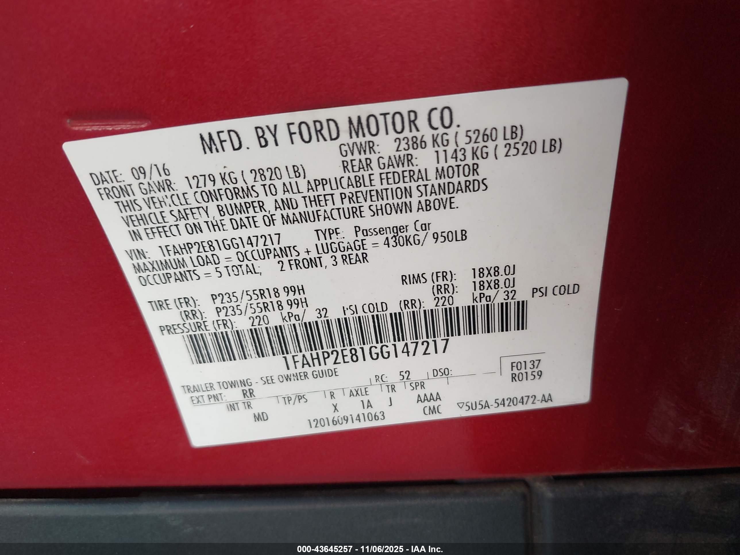 FORD TAURUS image 9