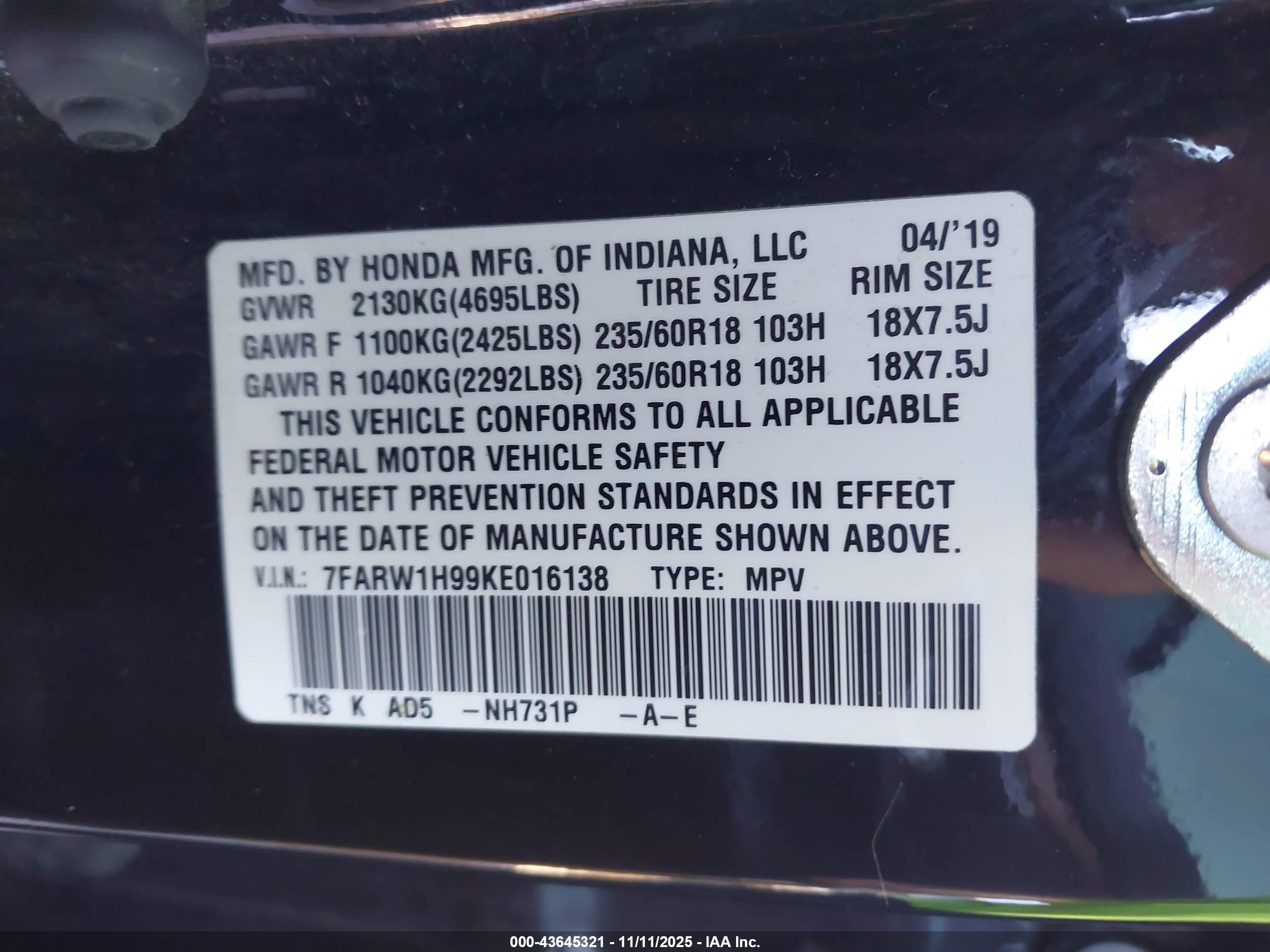 HONDA CR-V image 9