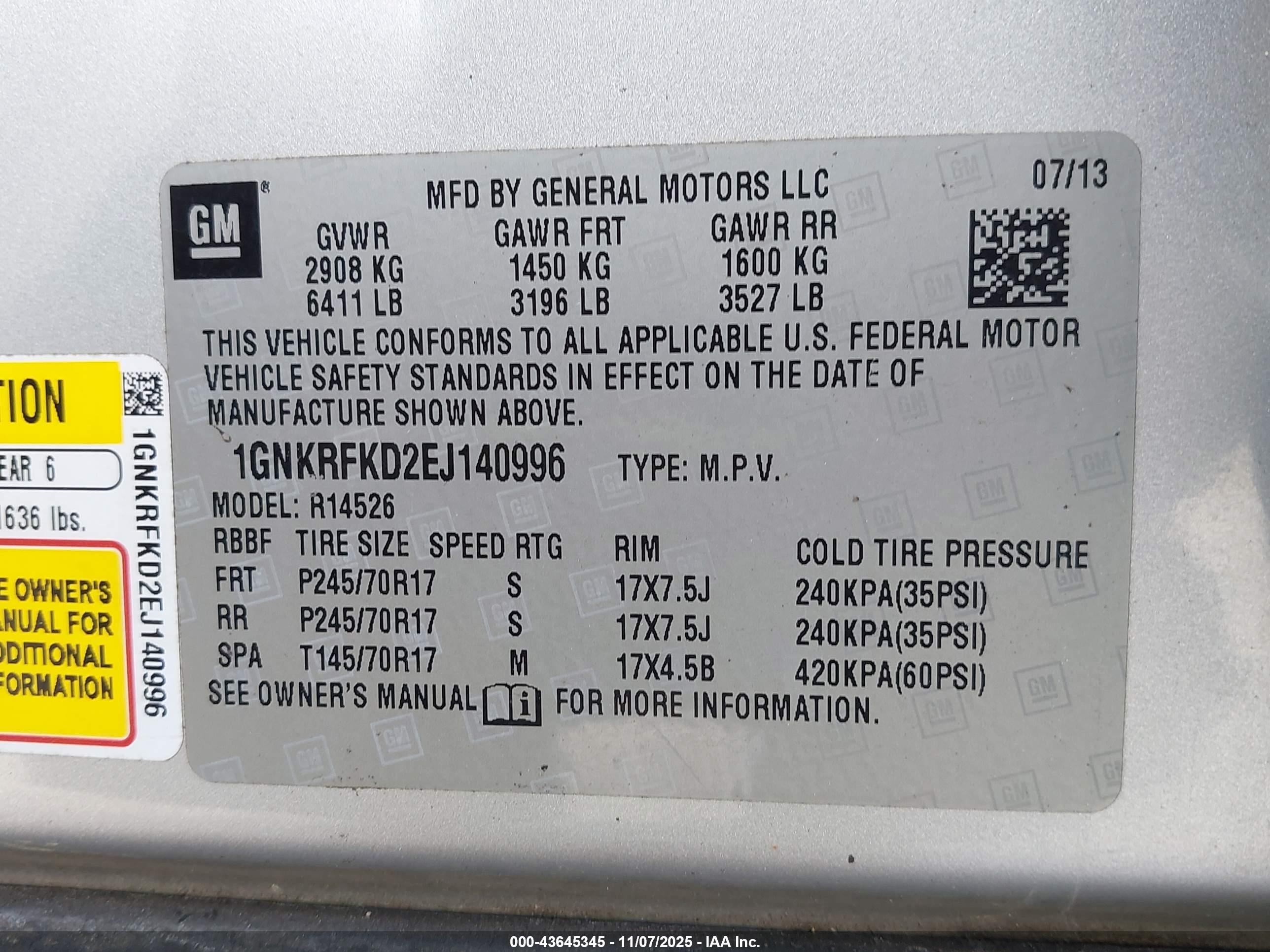 CHEVROLET TRAVERSE image 9
