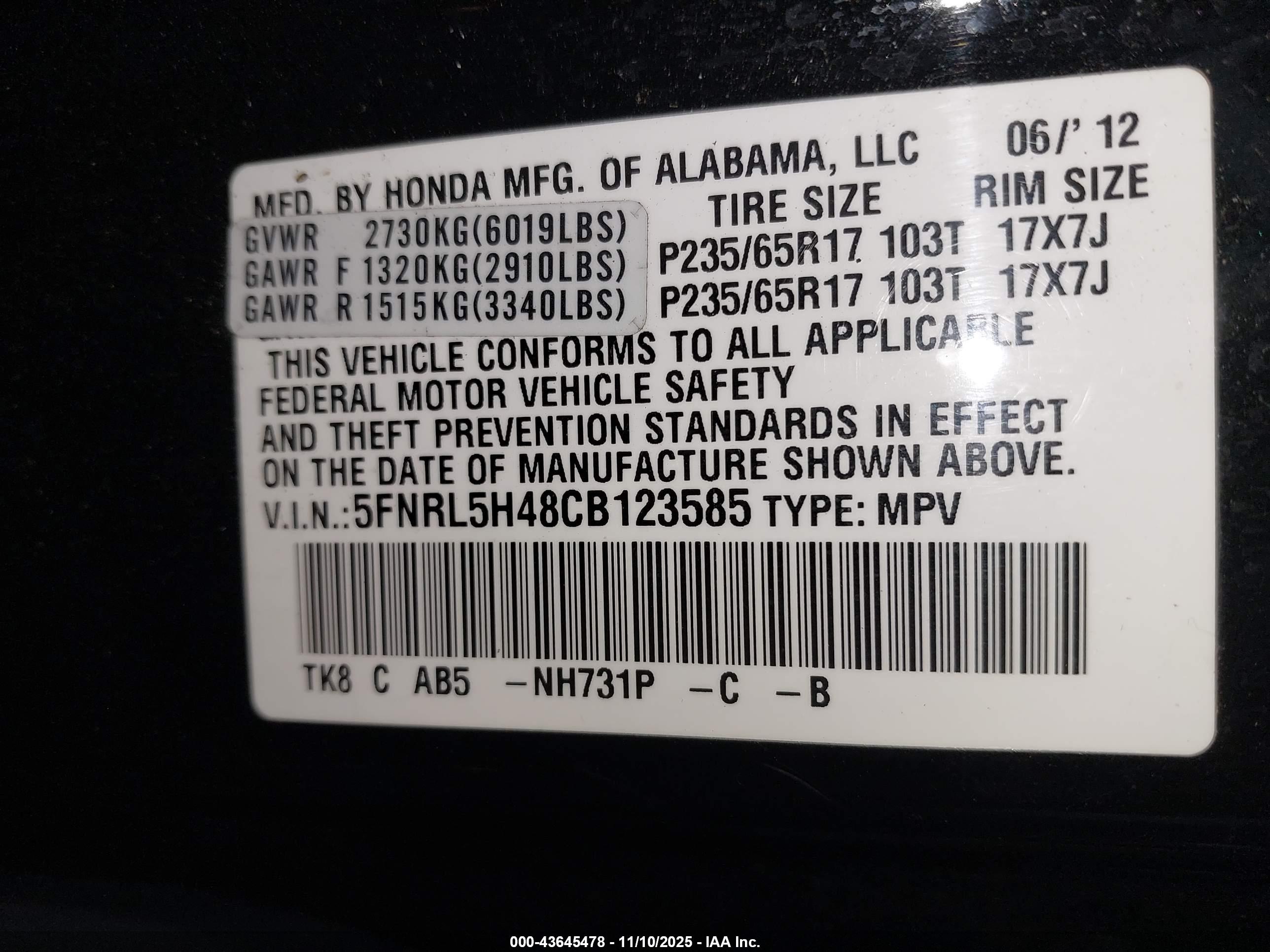 HONDA ODYSSEY image 9