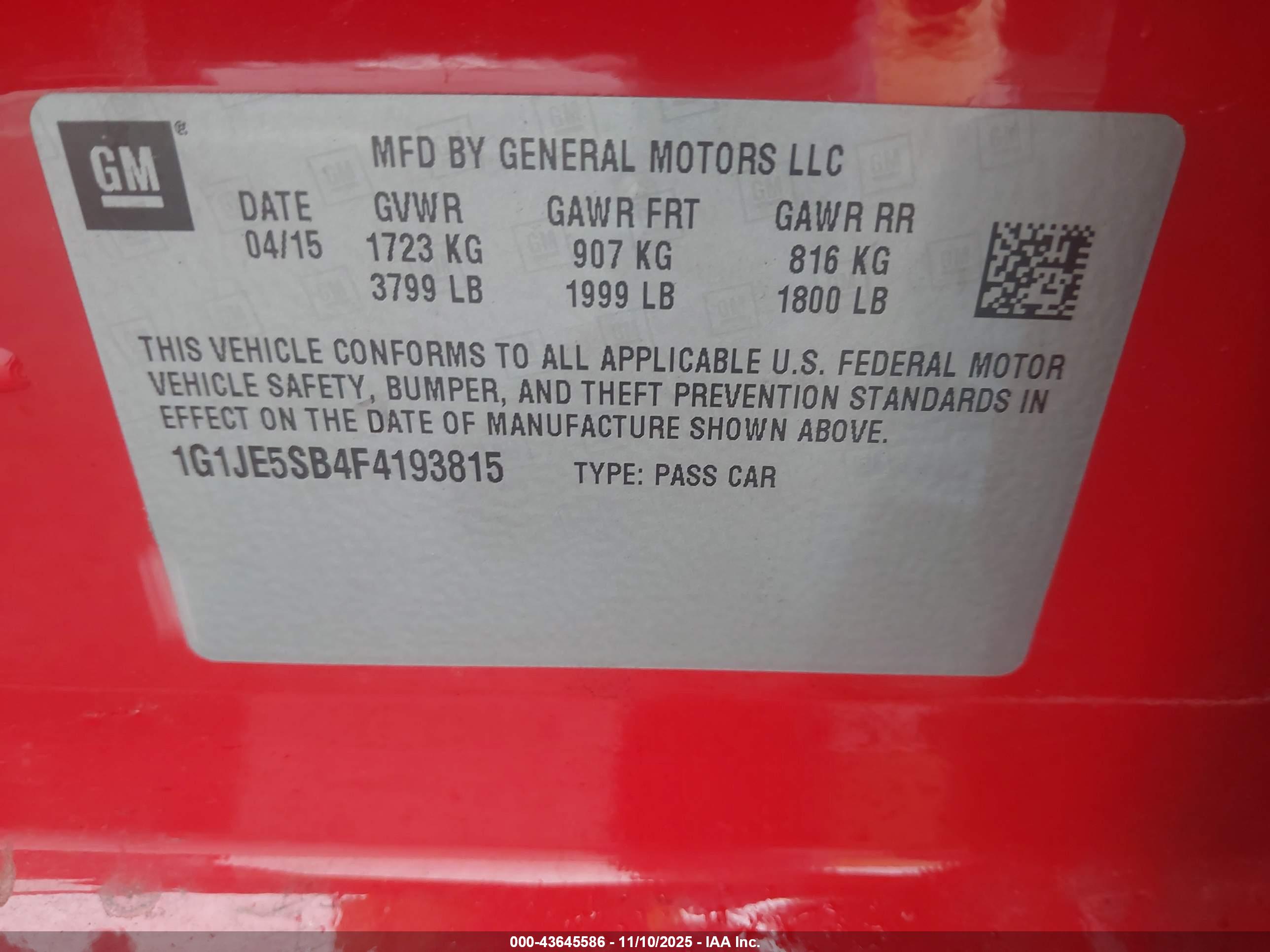 CHEVROLET SONIC image 9