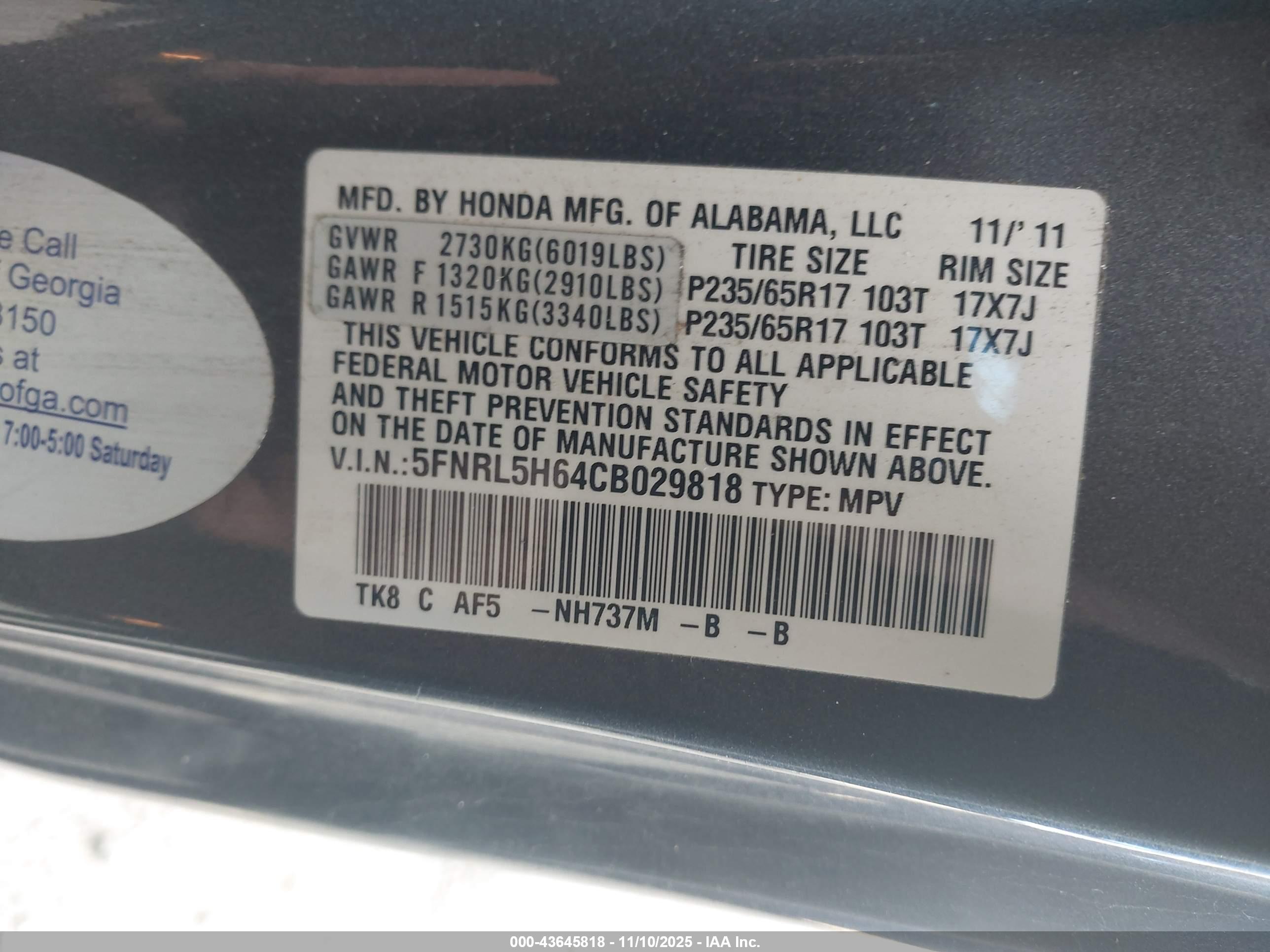 HONDA ODYSSEY image 9