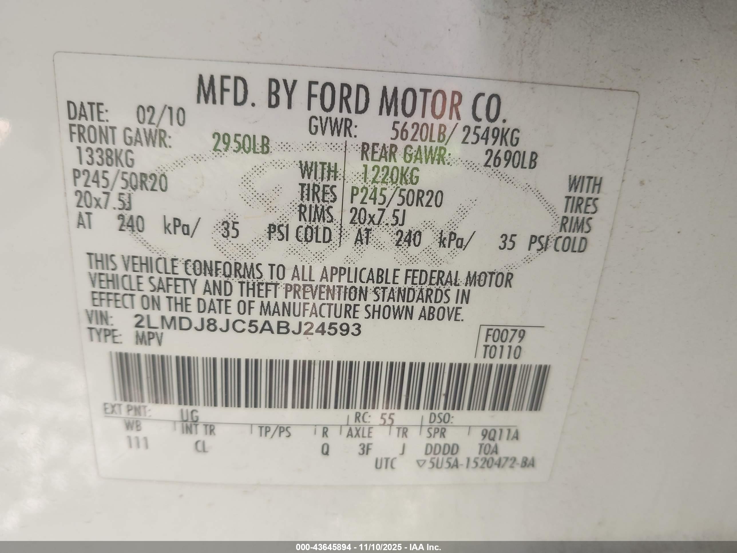 LINCOLN MKX image 9